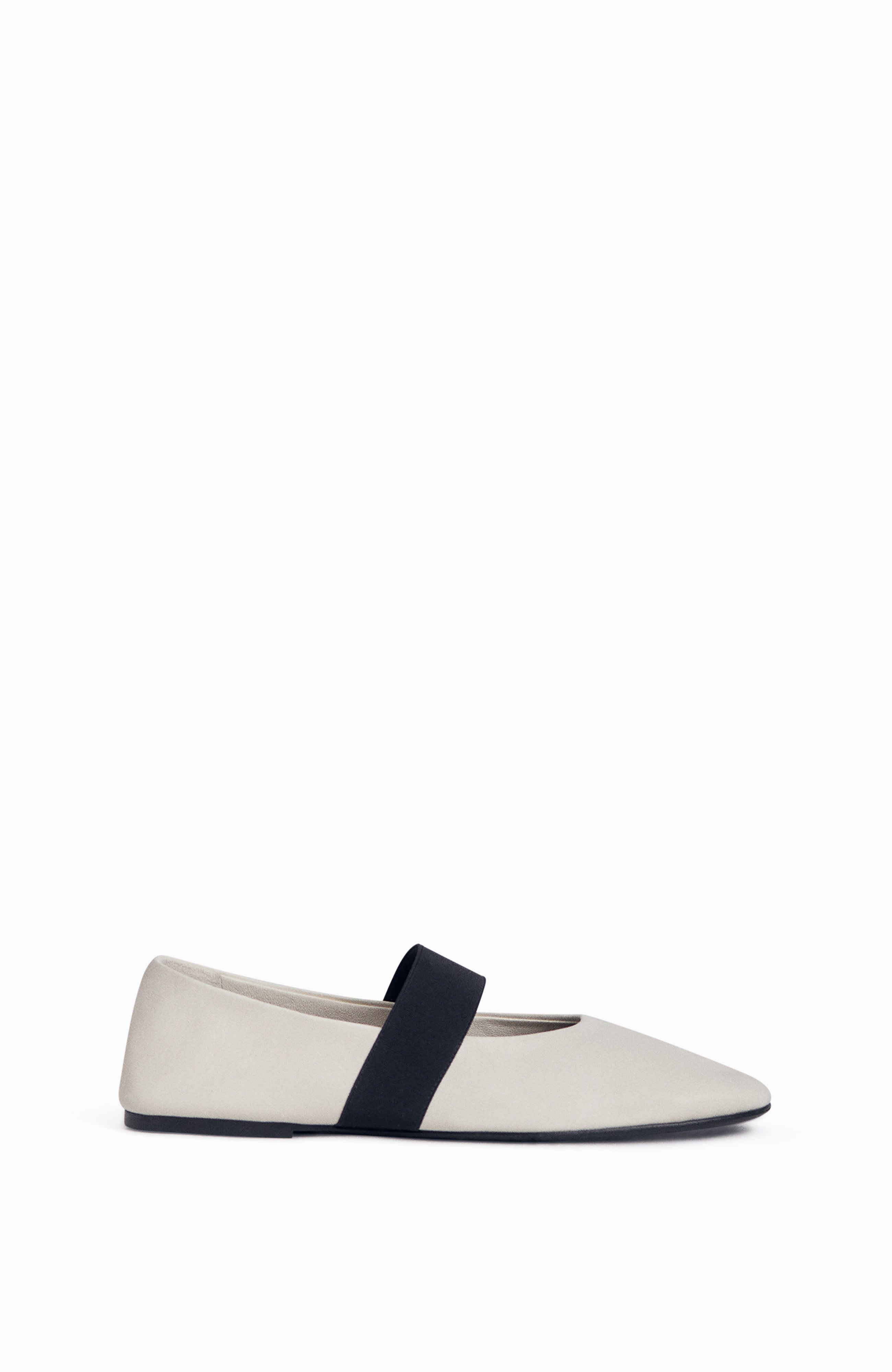 Slip on Ballerina in Chiffon Leather - Ivory