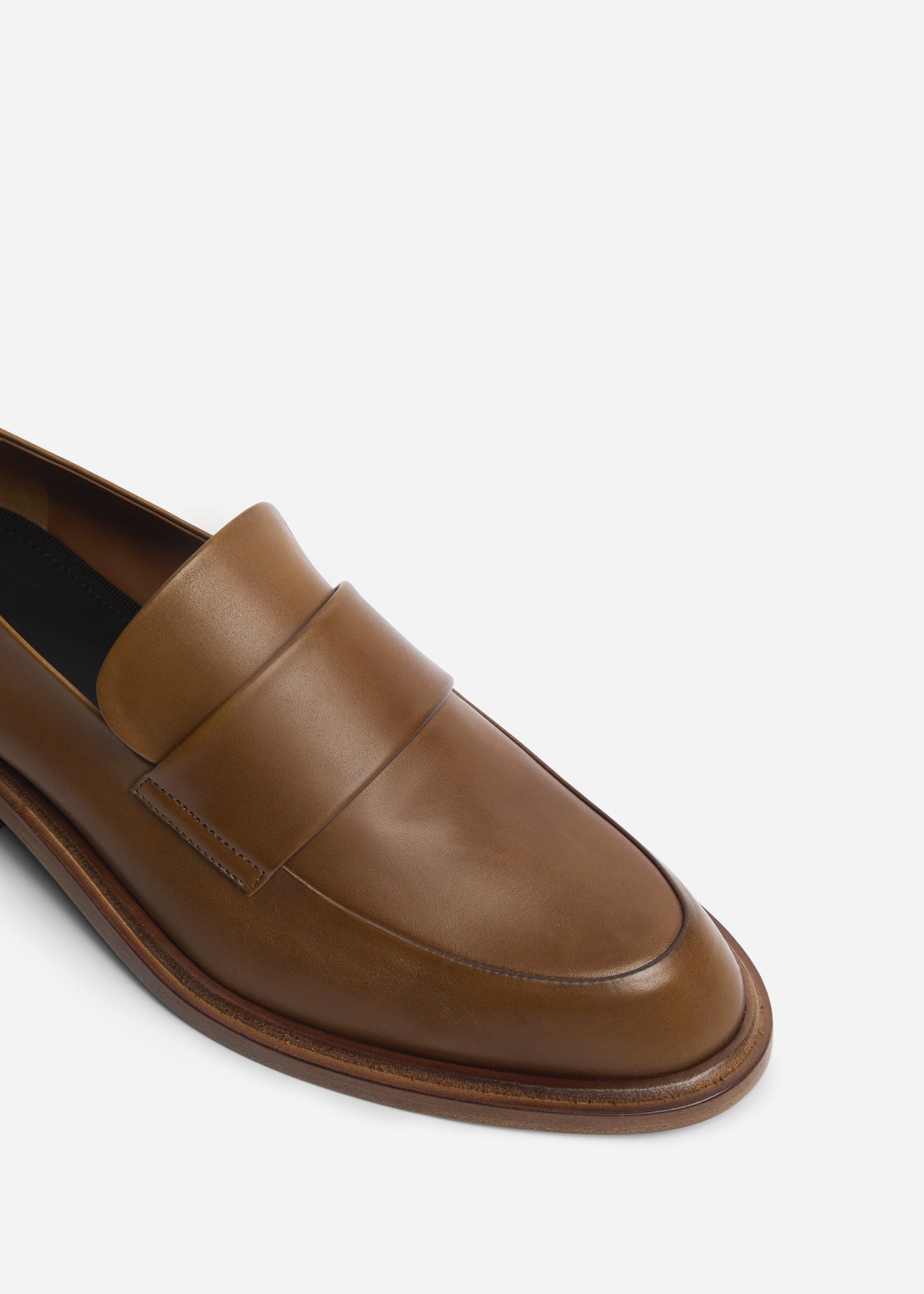 Moccasin Loafers in Calf Skin Leather - Cognac