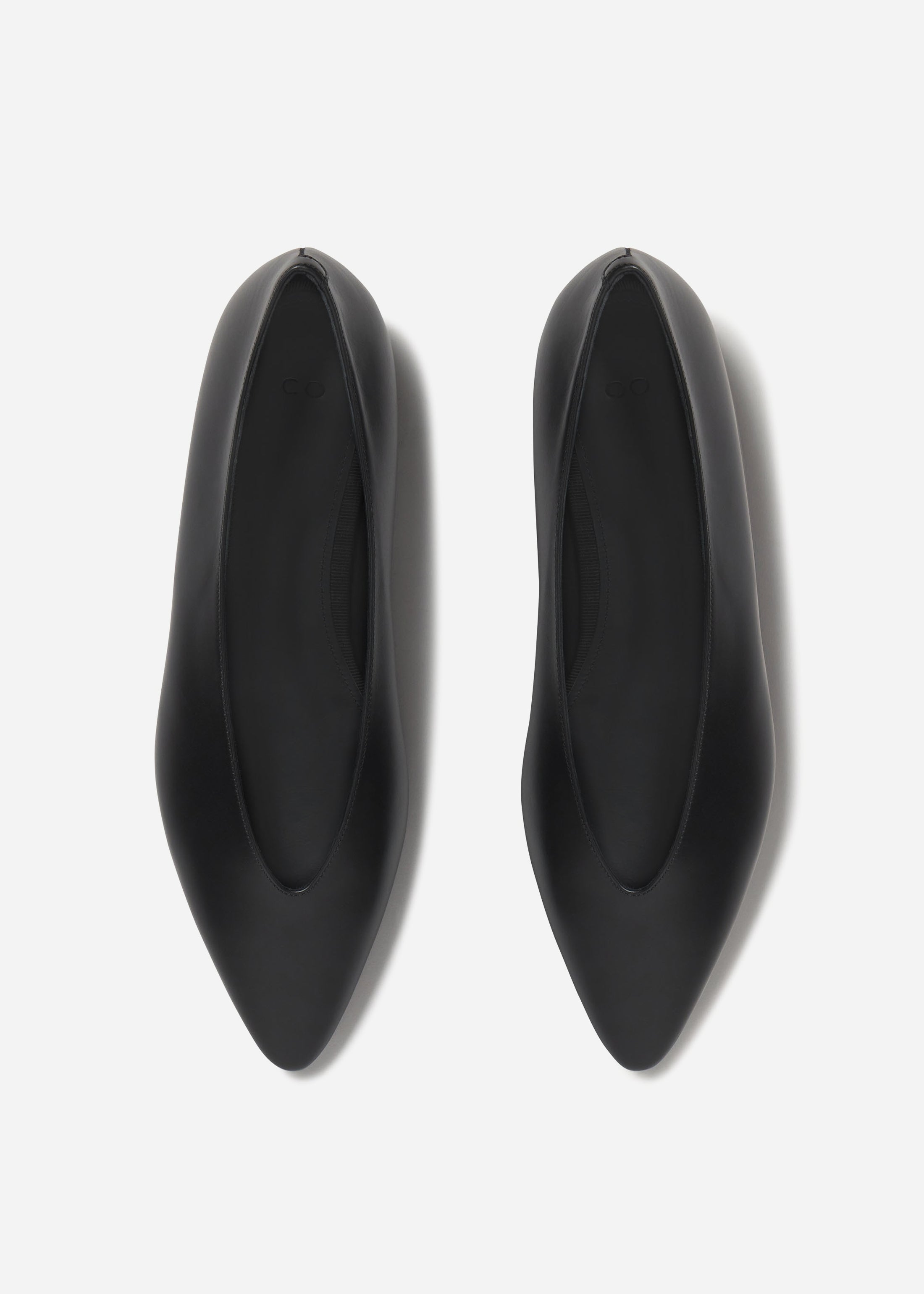 Pointed Ballerina Flat in Black