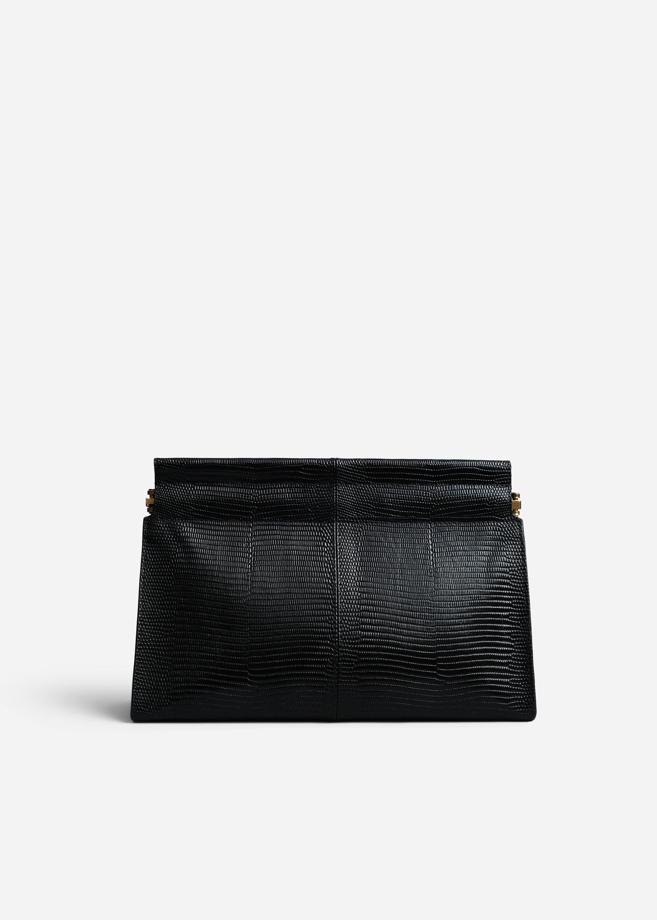 Small Leather Clutch - Black