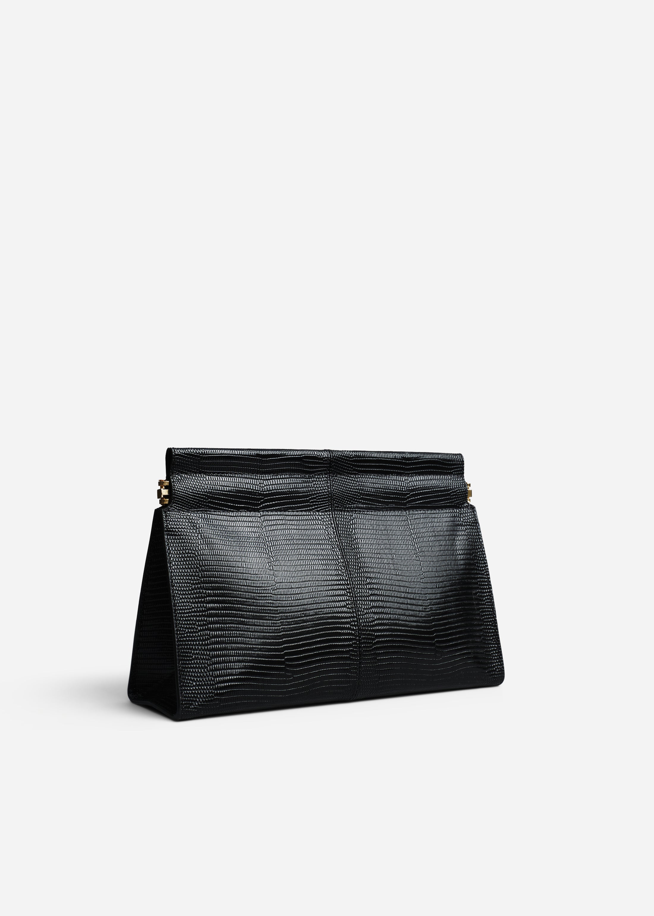Small Leather Clutch - Black