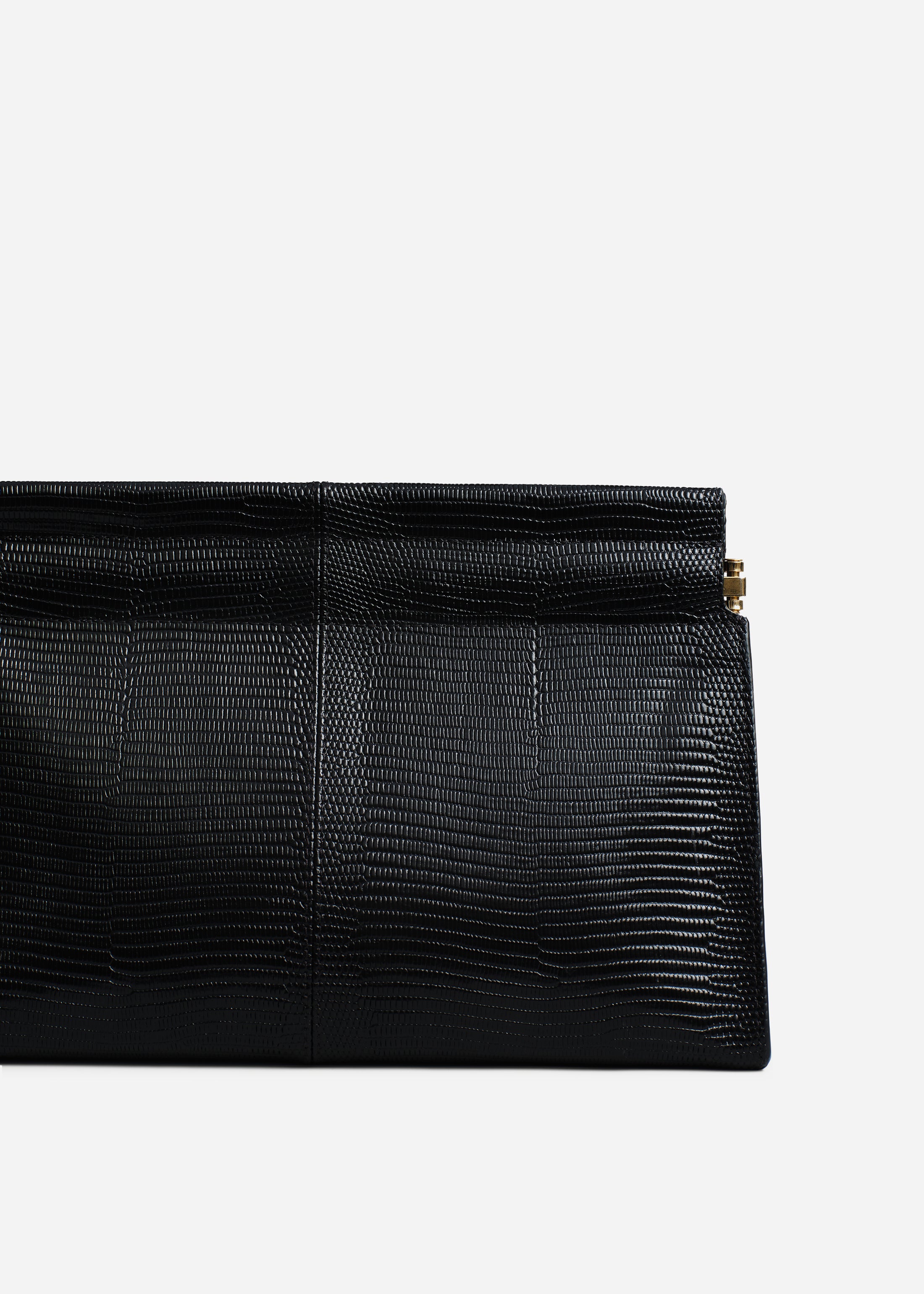Small Leather Clutch - Black