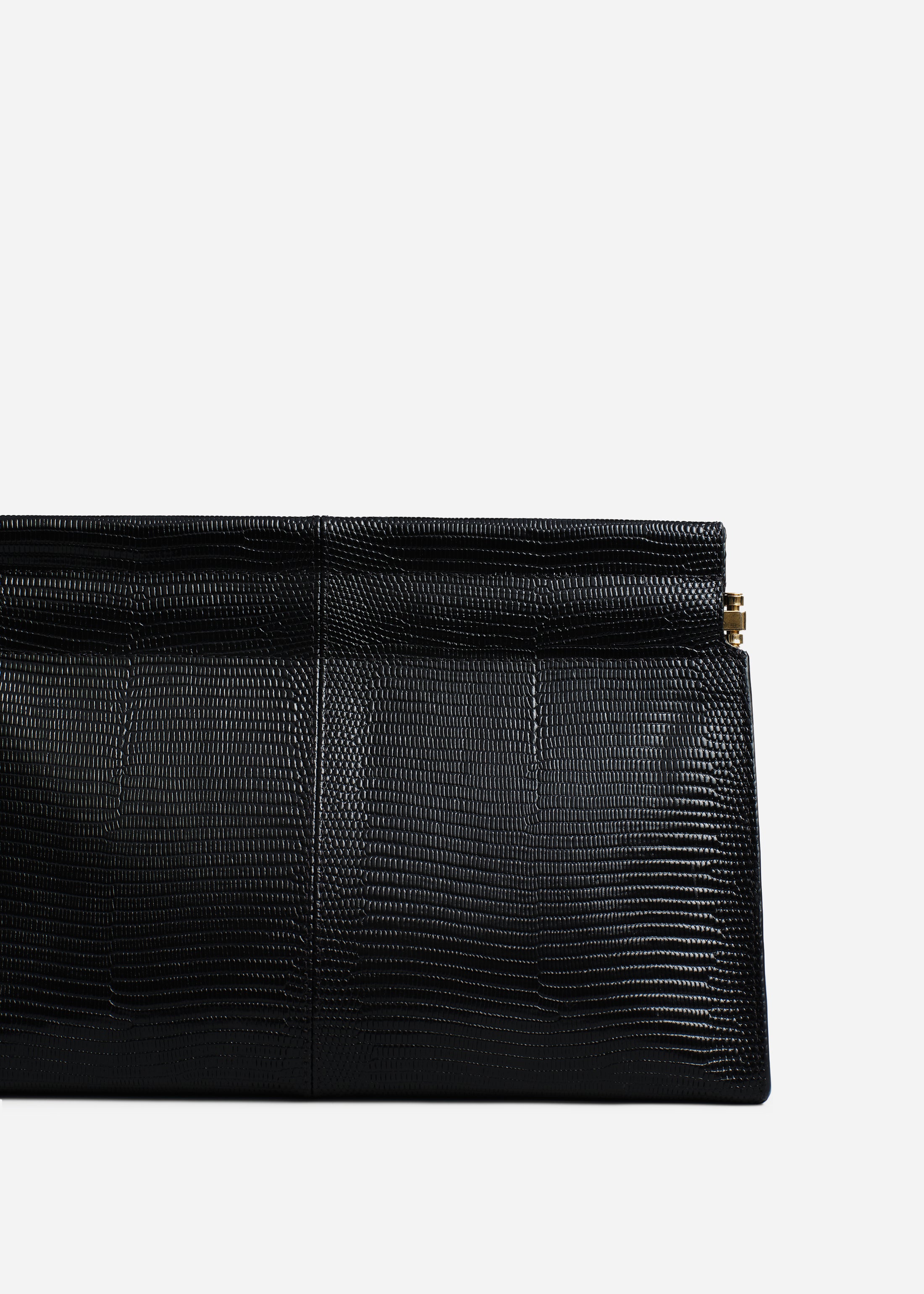 Small Leather Clutch - Black