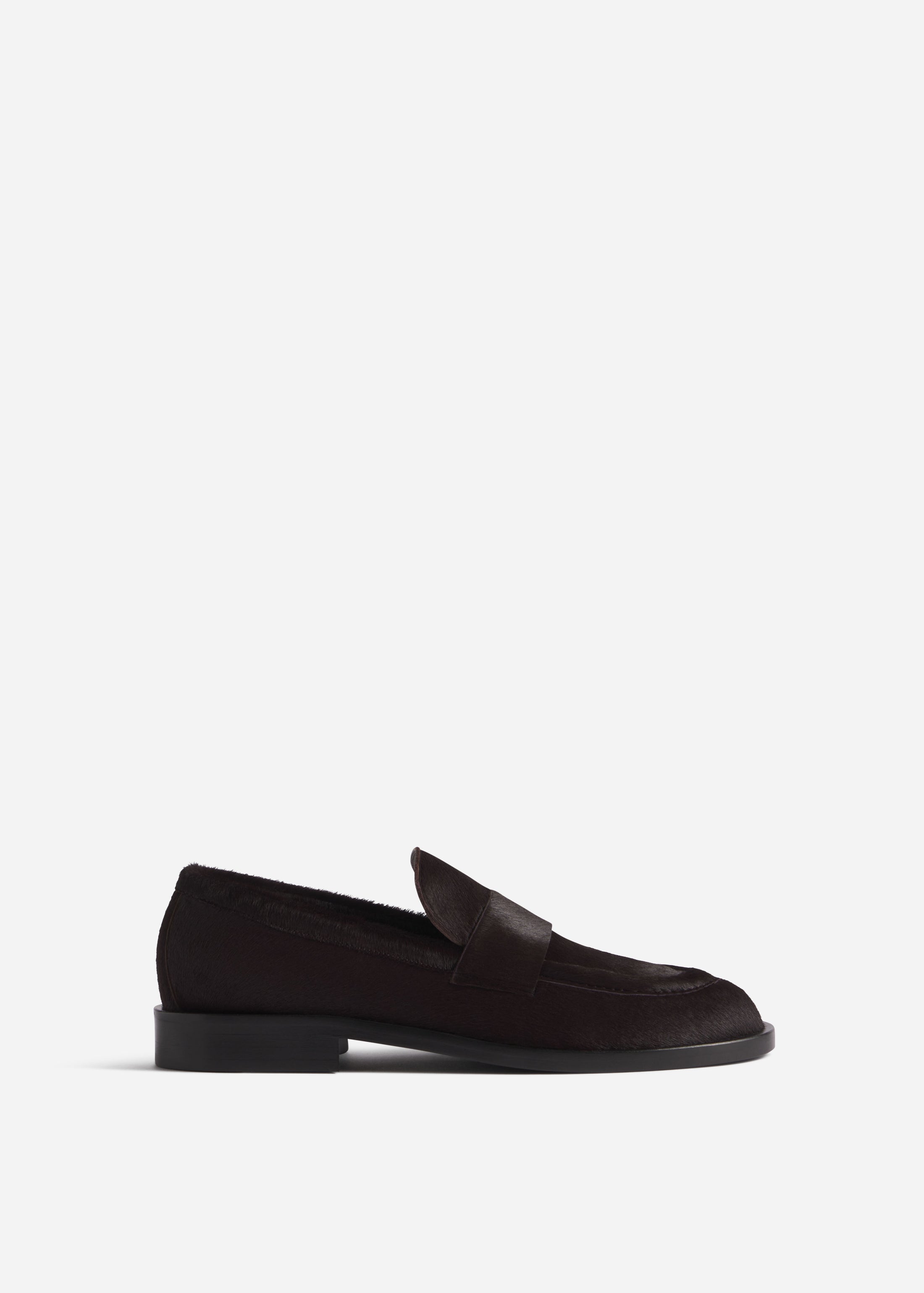 Calf Hair Loafer - Chocolate