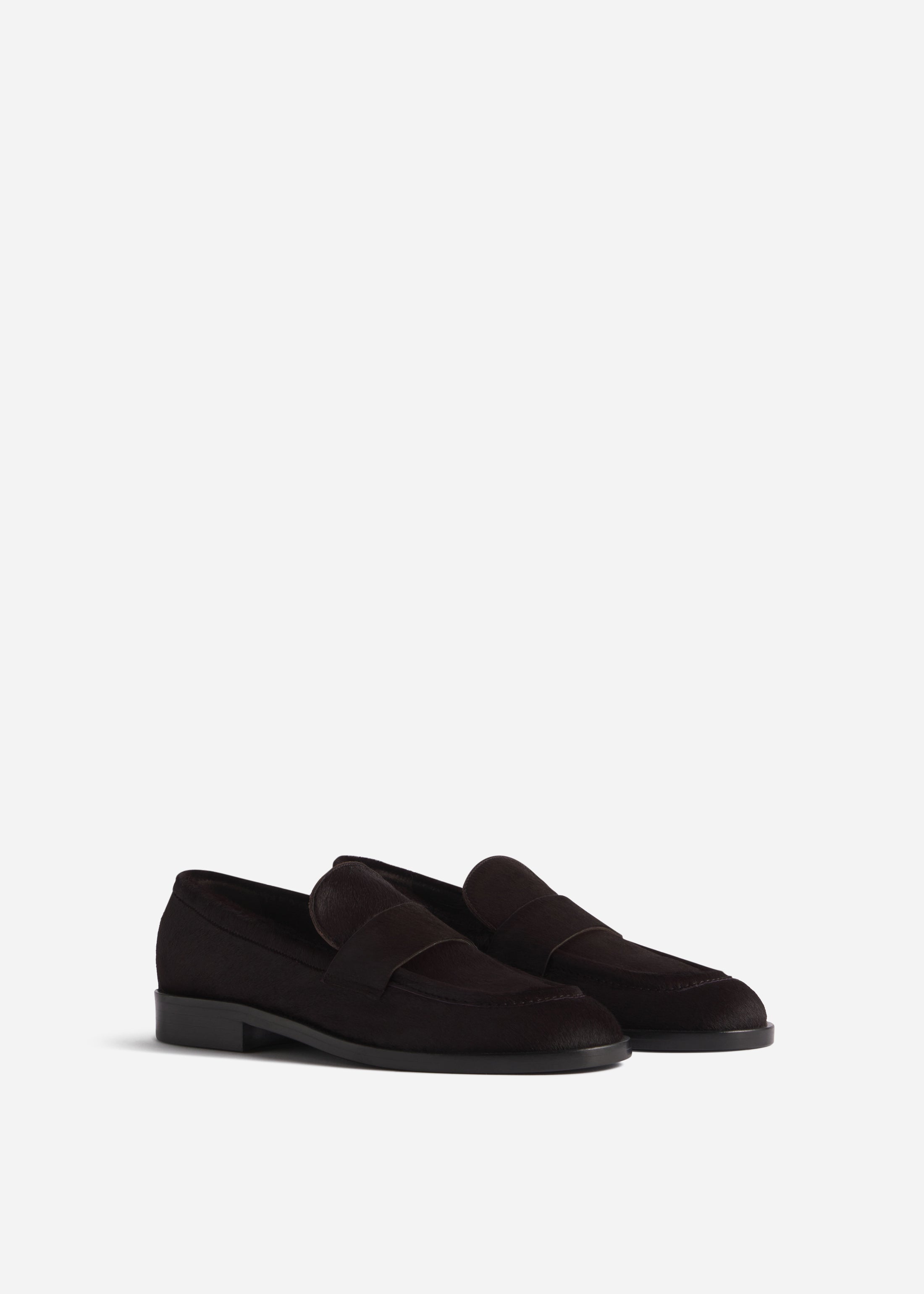 Calf Hair Loafer - Chocolate
