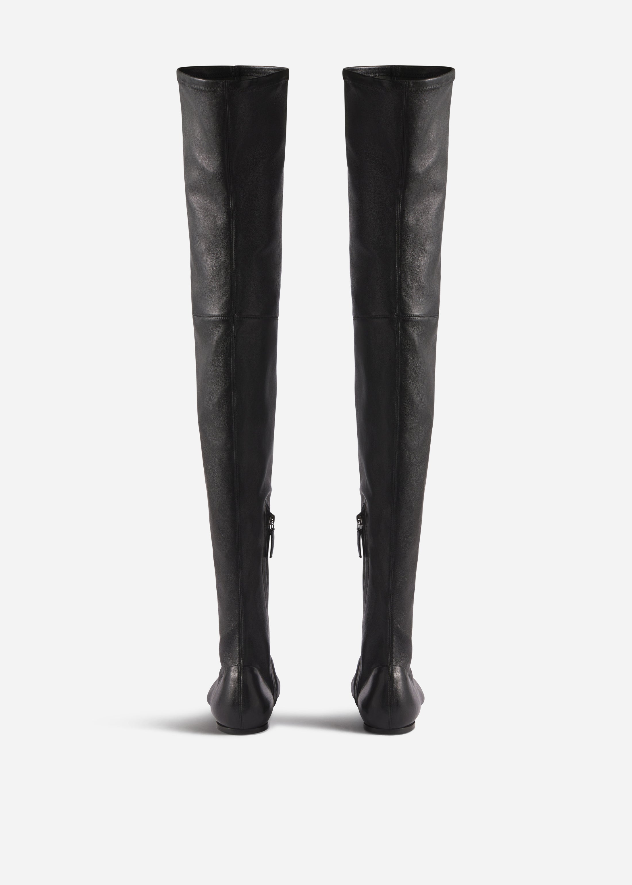Leather Over-the-Knee Boot - Black
