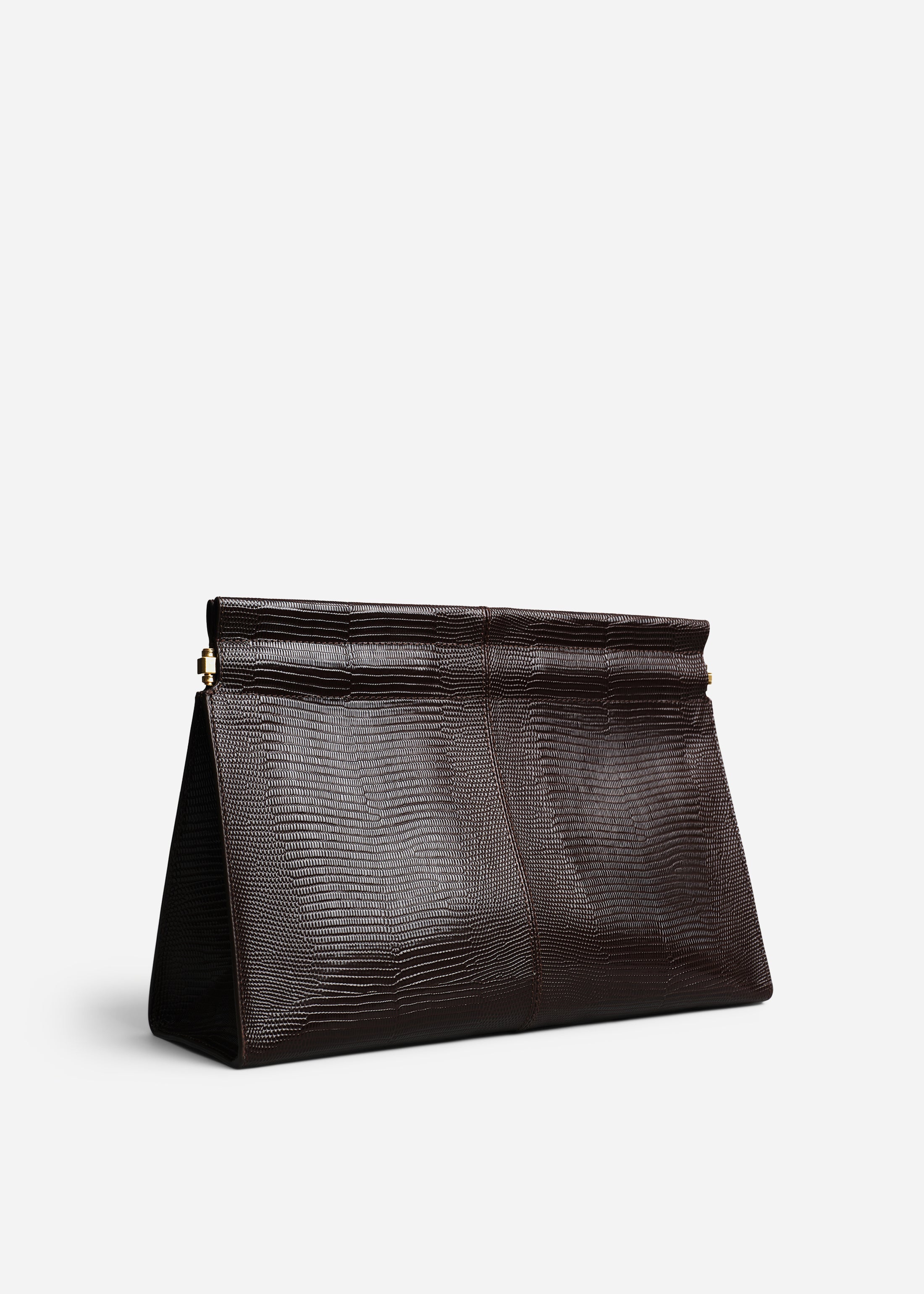 Large Leather Clutch - Espresso