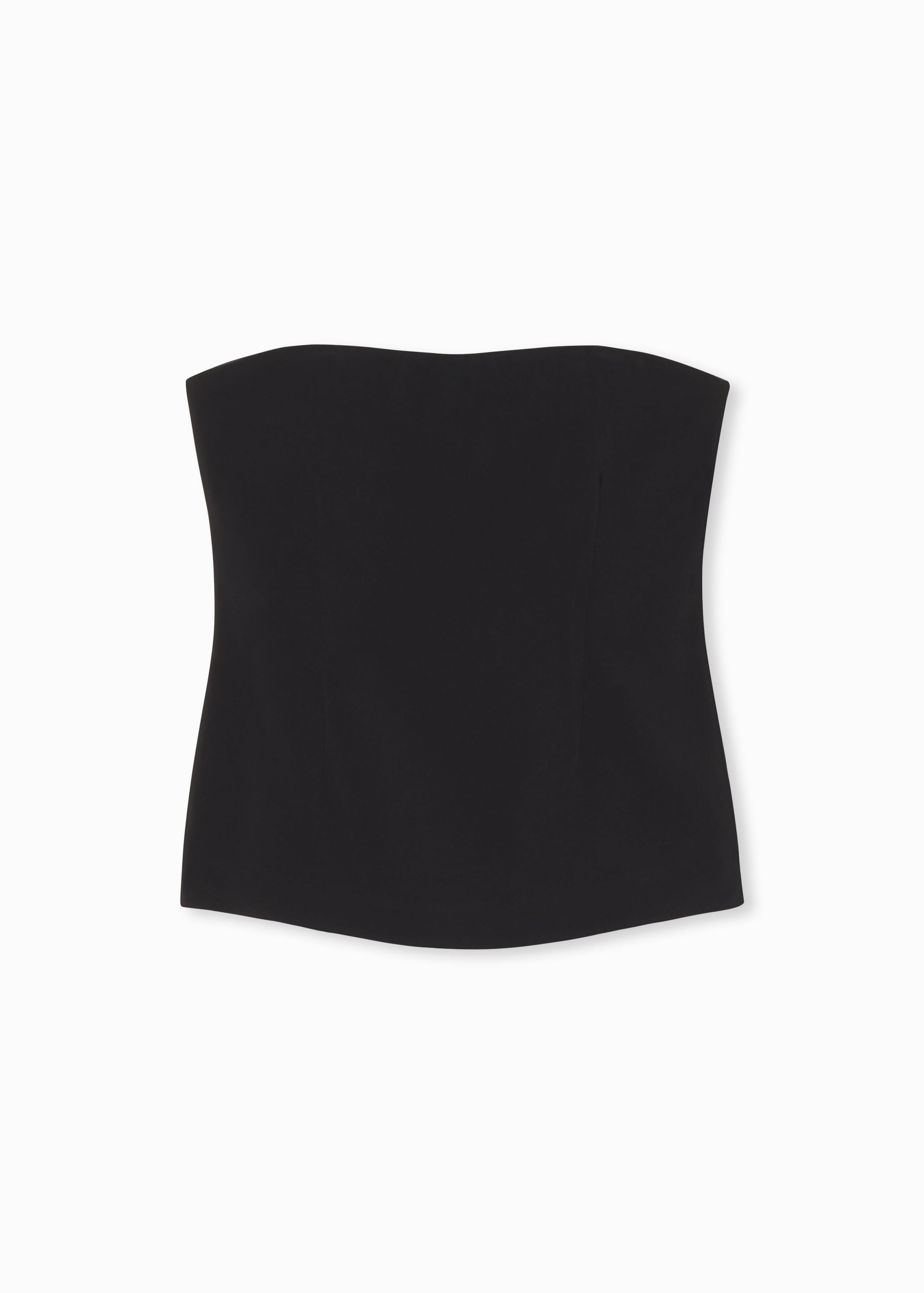 Bustier Top in Stretch Viscose - Black