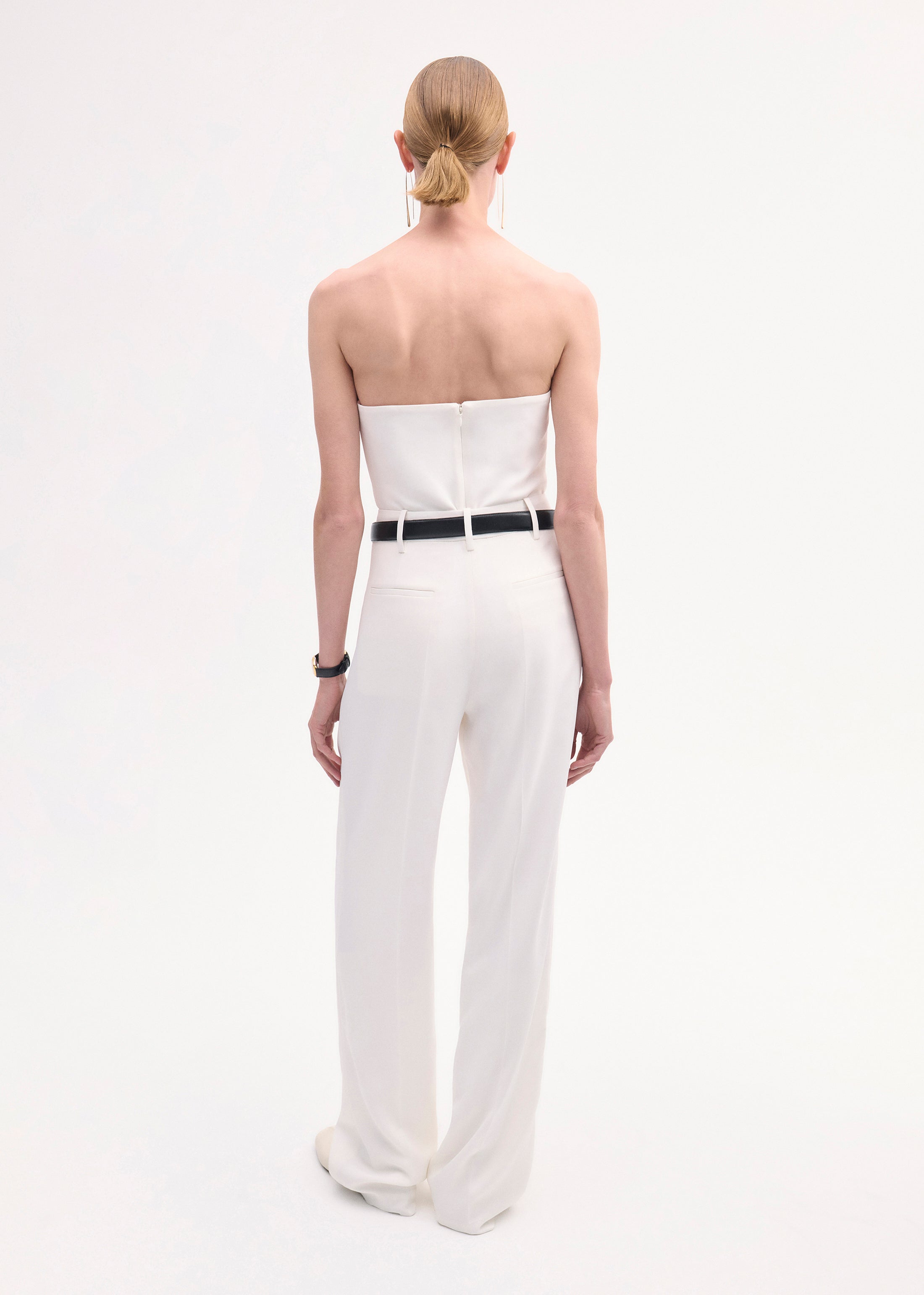 Bustier Top in Stretch Viscose - Ivory