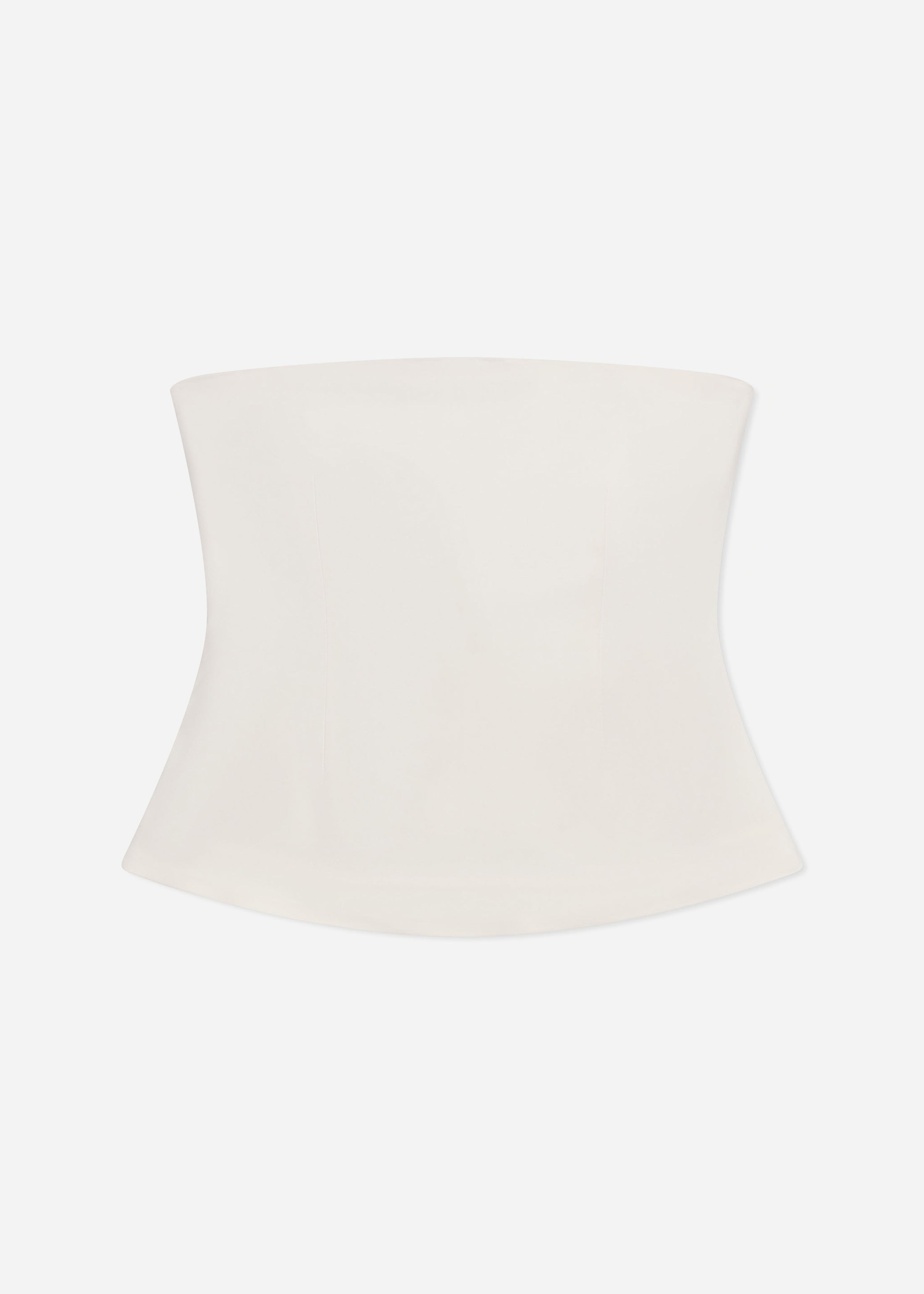 Strapless Bustier Top in Crepe - Ivory