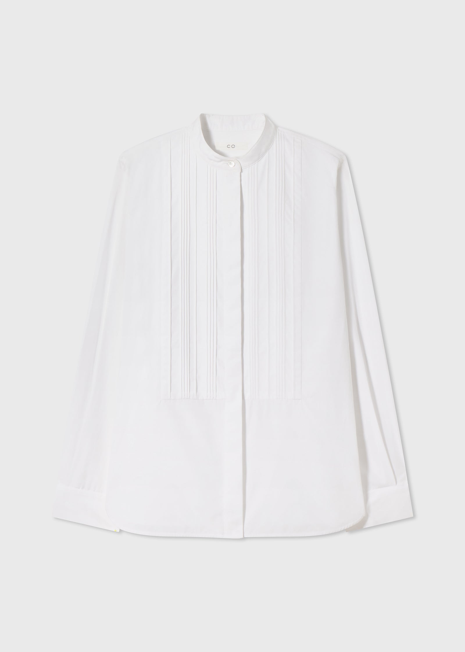 Bib Front Tuxedo Shirt in Cotton - White - CO Collections