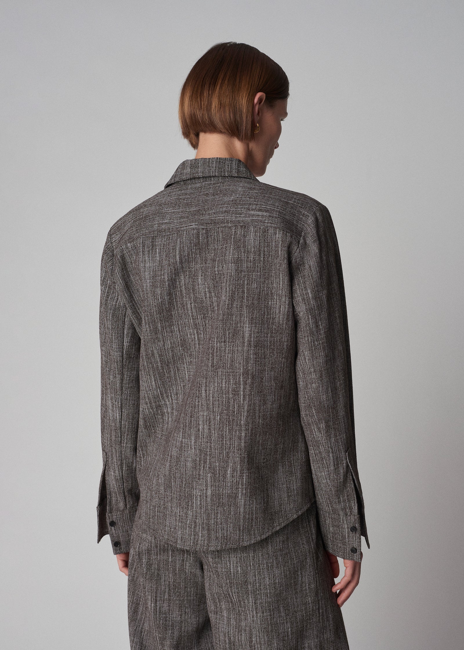 Patch Pocket Shirt in Virgin Wool - Coffee - CO Collections
