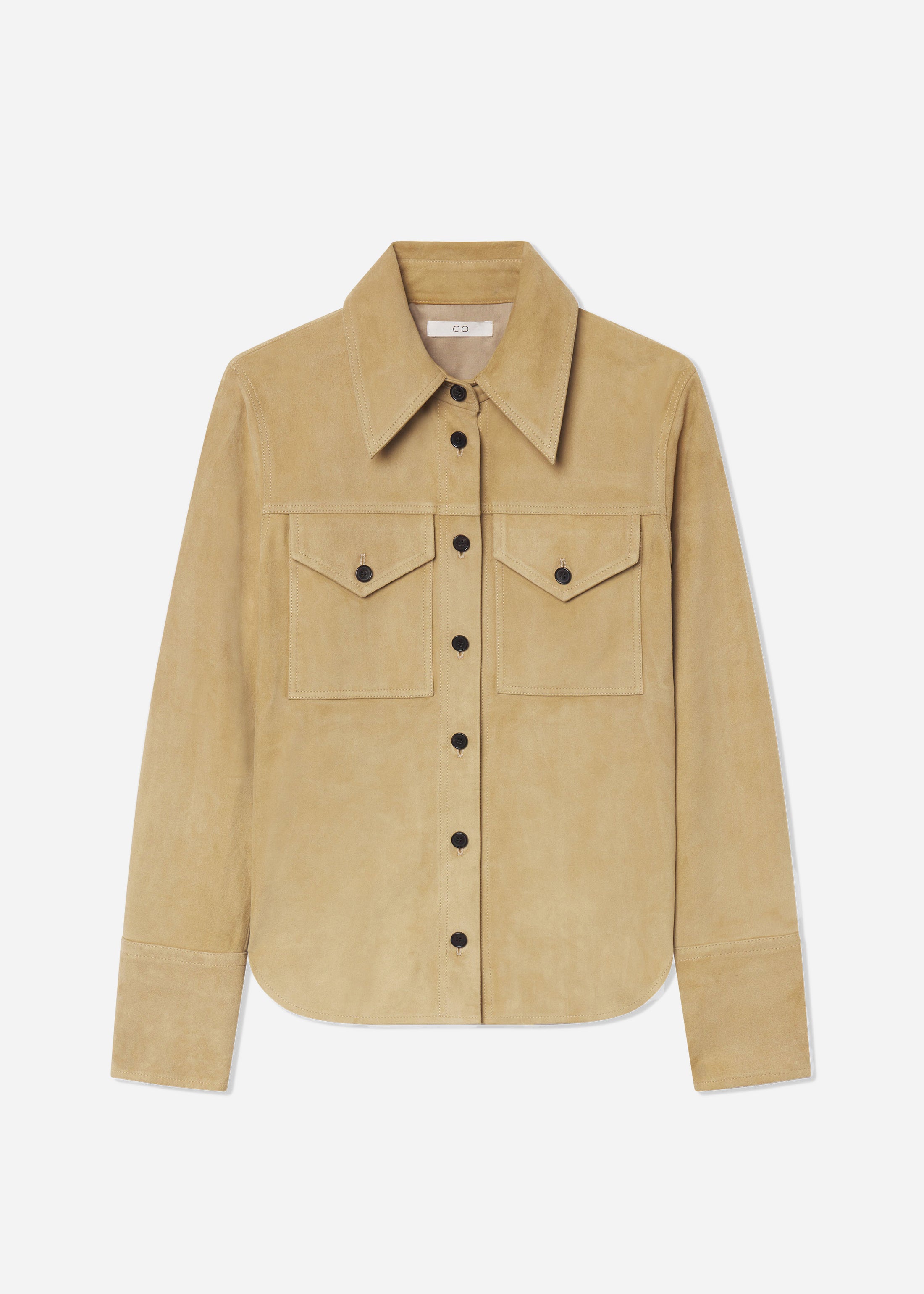Western Shirt in Suede - Camel