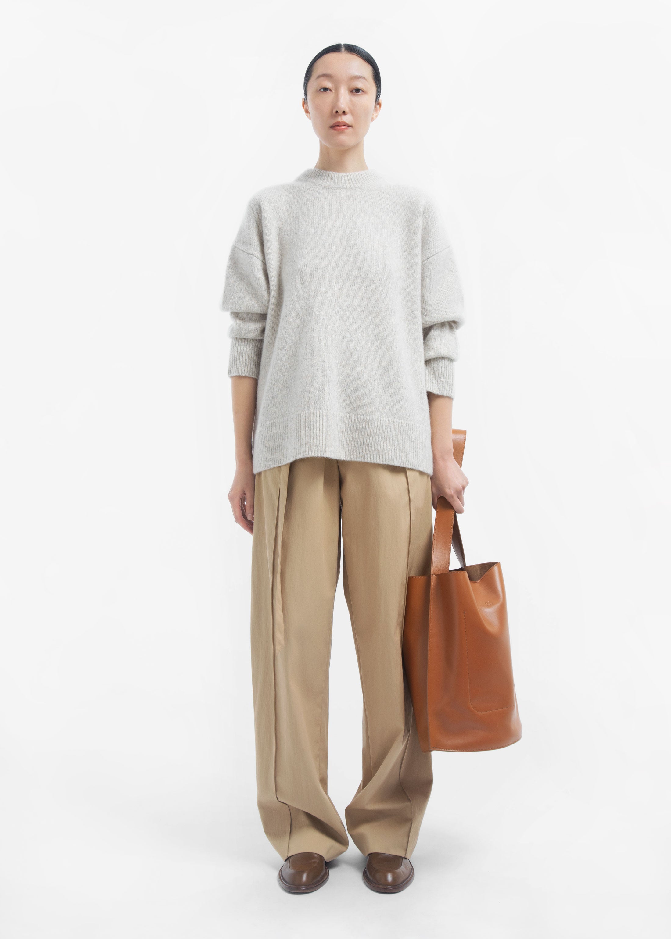 Boyfriend Sweater in Cashmere - Arctic