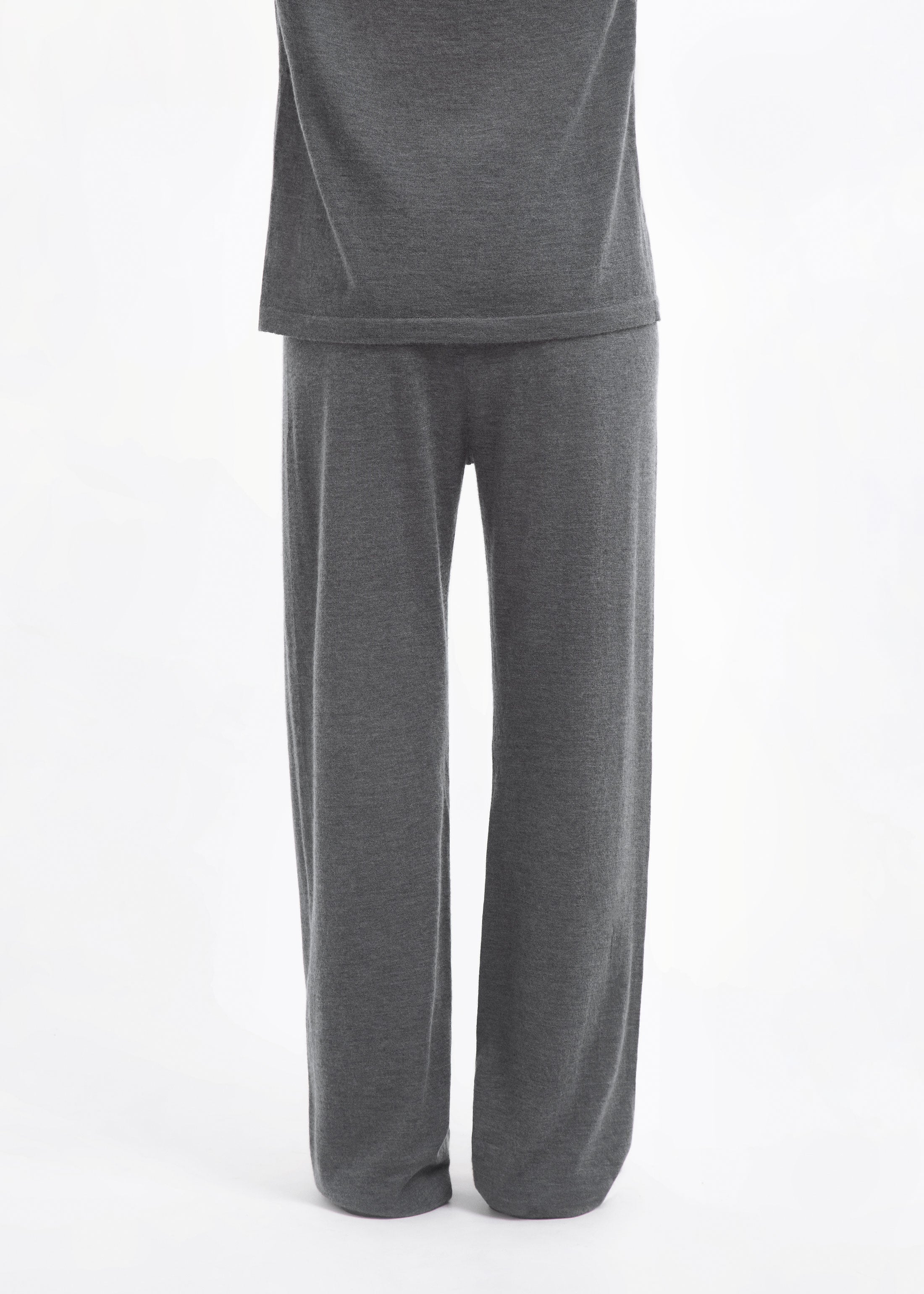 Pull Up Pant in Fine Cashmere - Grey