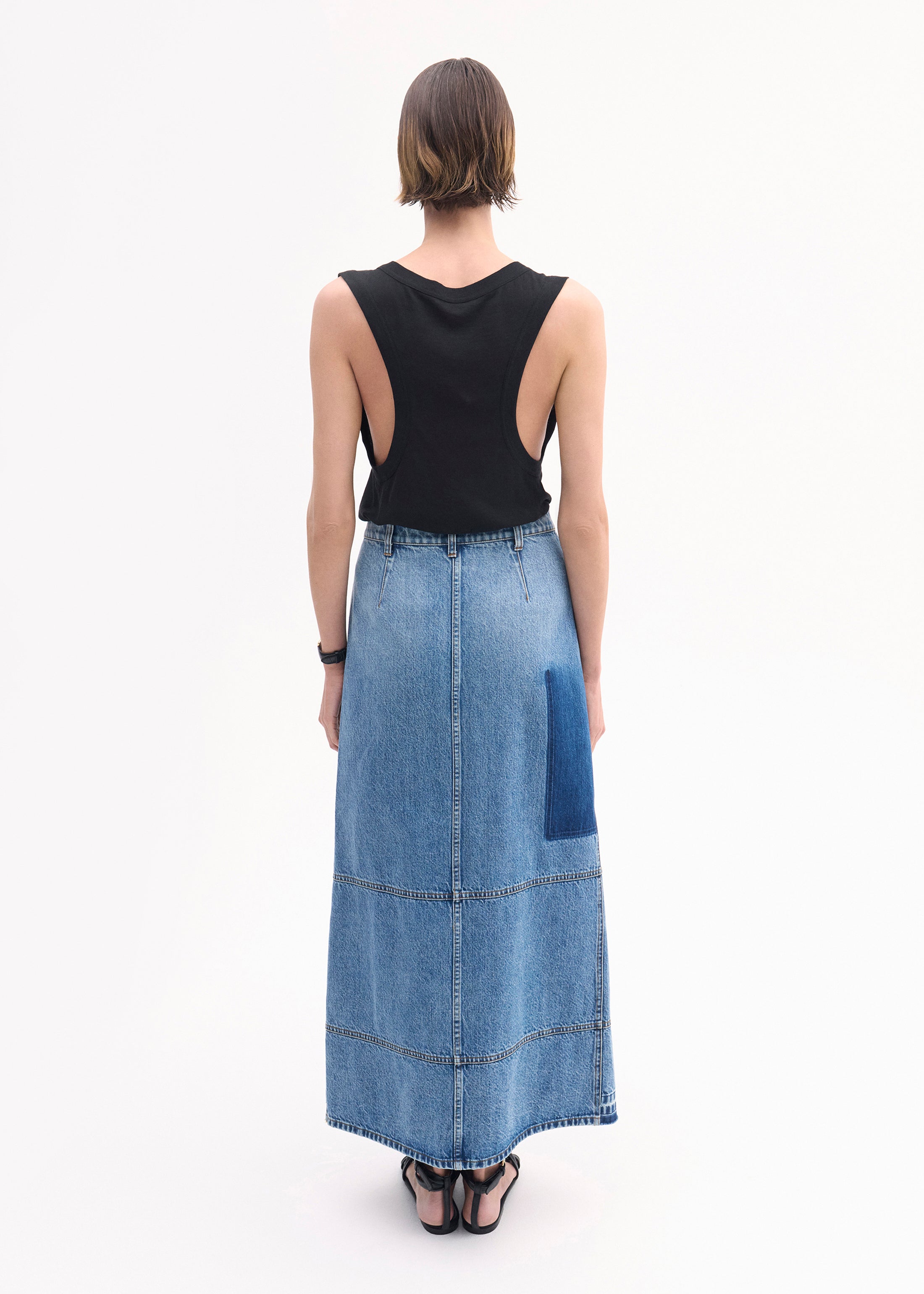 Loose Tank in Slub Jersey - Black