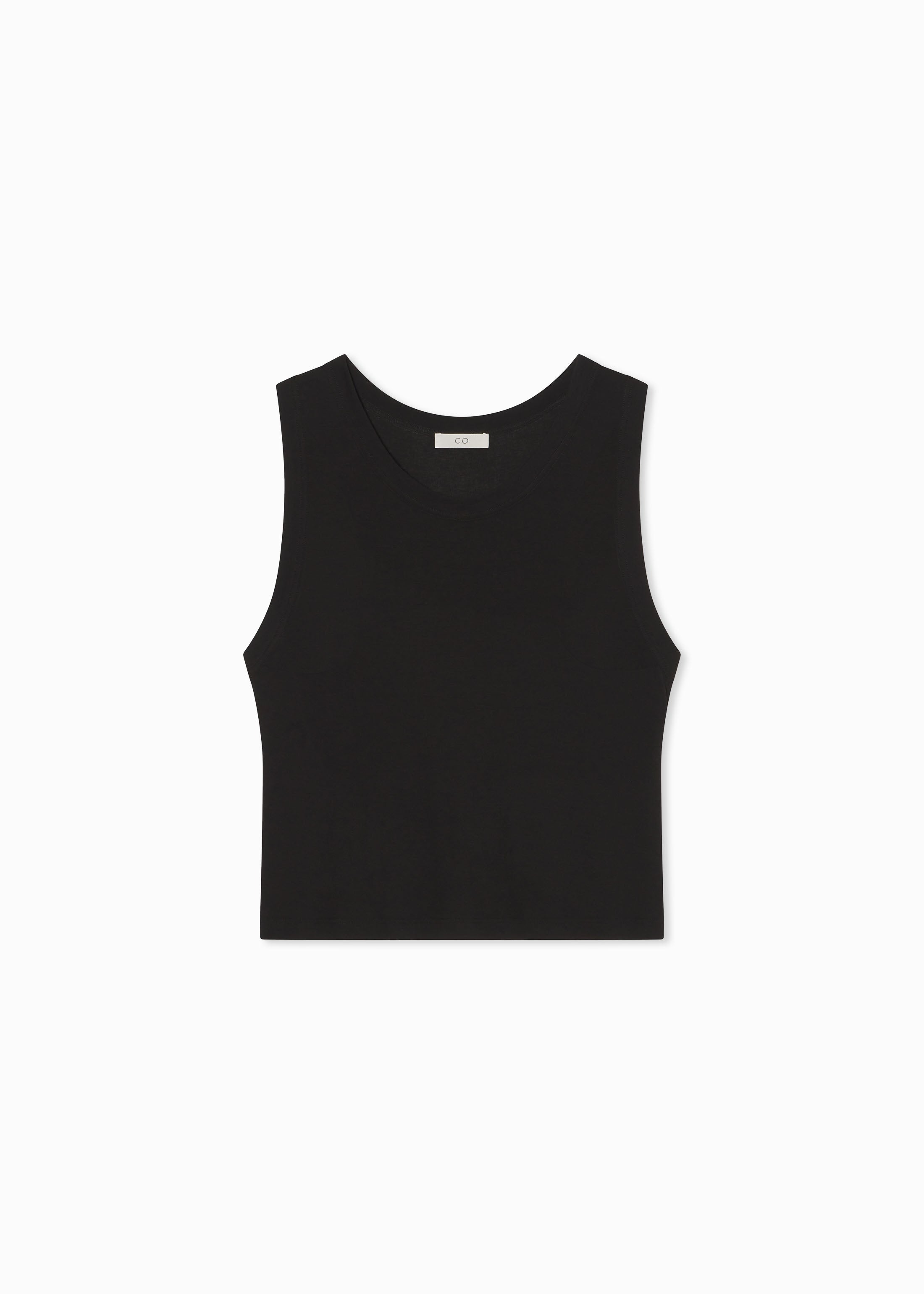 Loose Tank in Slub Jersey - Black