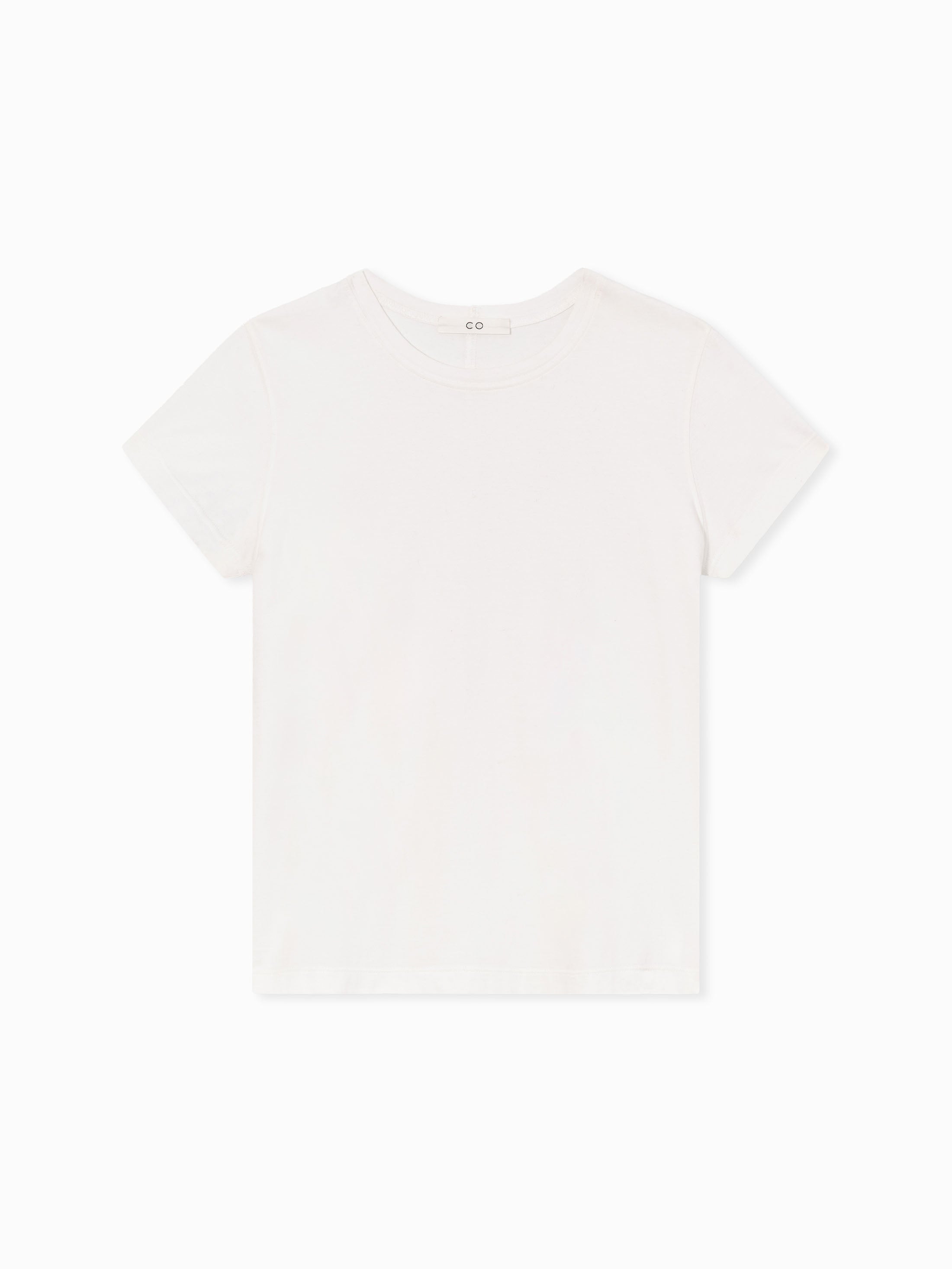 Fitted Tee in Cotton Jersey - White