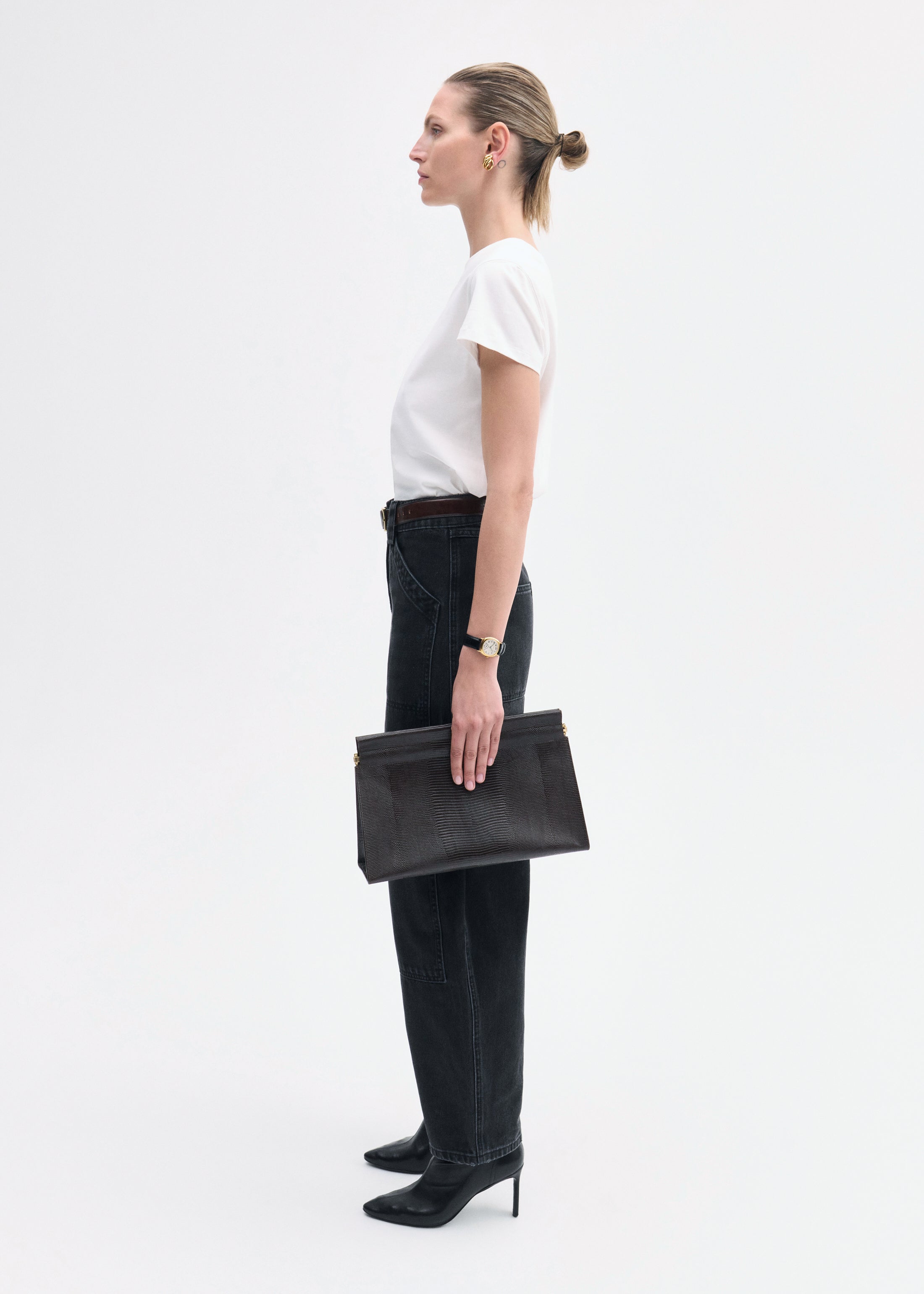 Fitted Tee in Cotton Jersey - Ivory