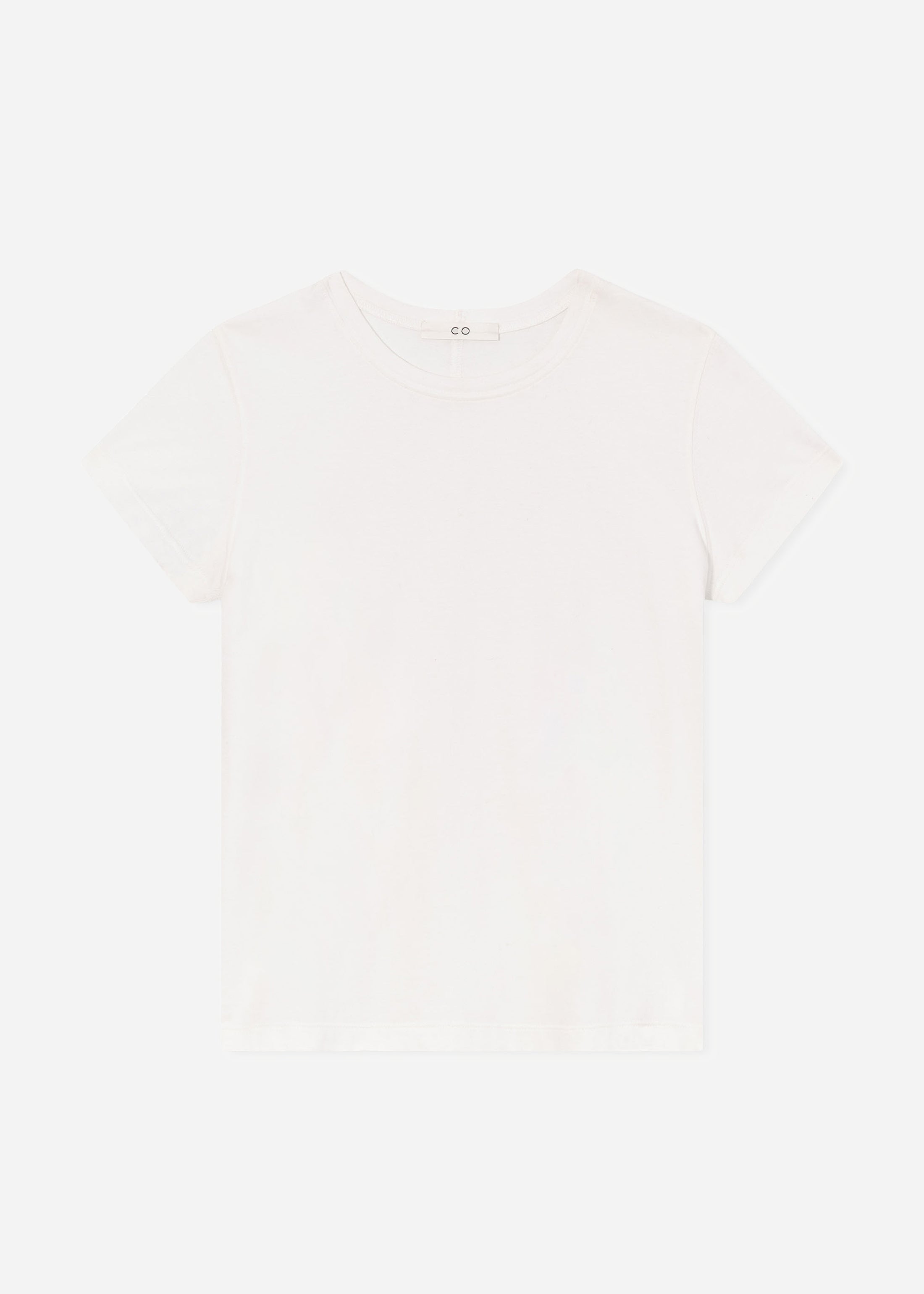 Fitted Tee in Cotton Jersey - Ivory