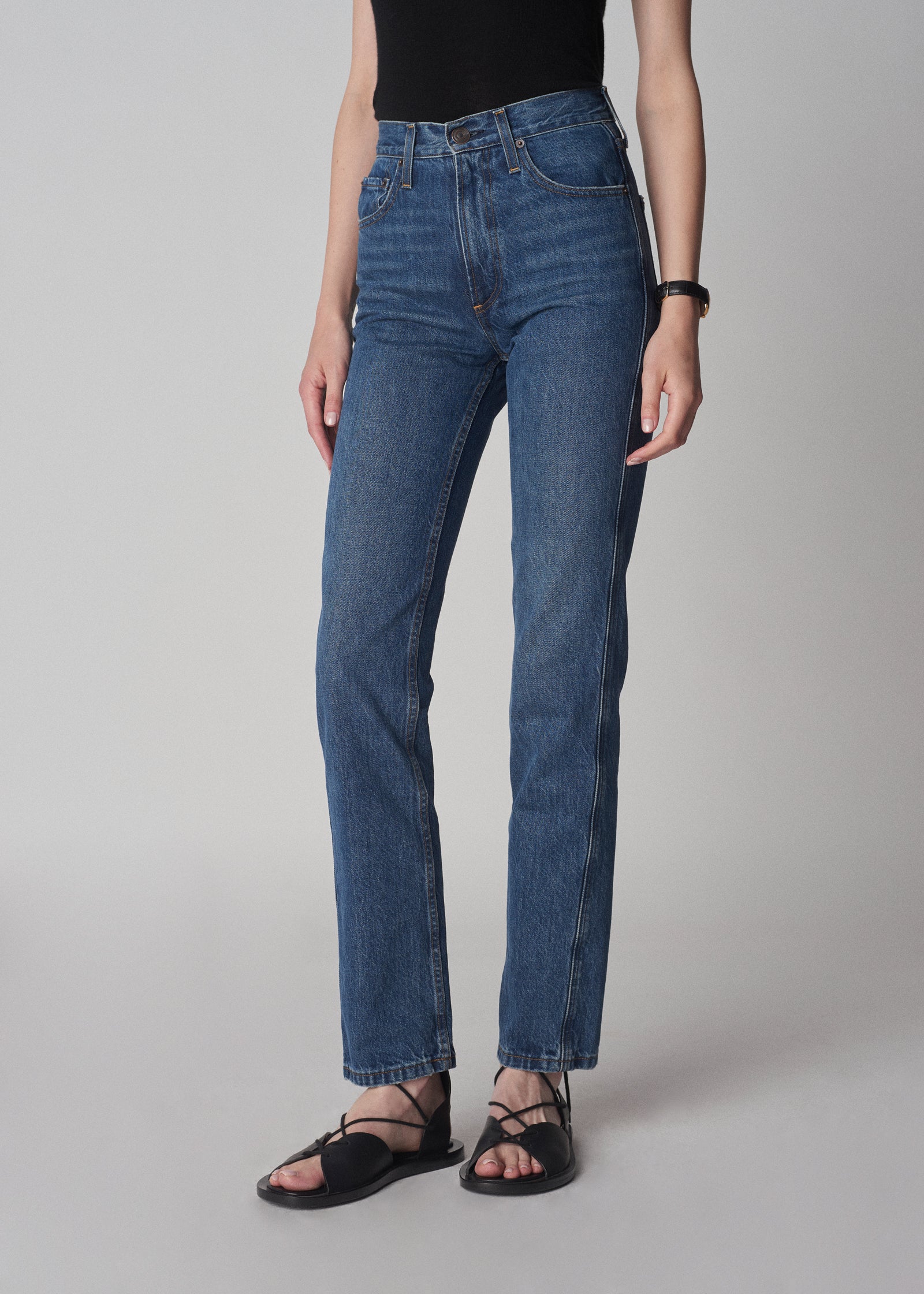 High Rise Jean in Denim - Indigo - CO Collections