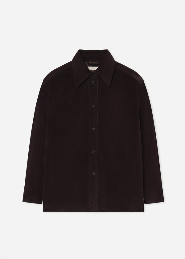 Corduroy Overshirt - Chocolate - CO