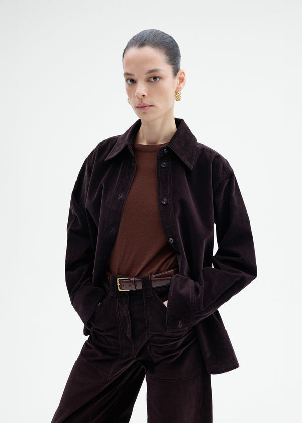 Corduroy Overshirt - Chocolate - CO