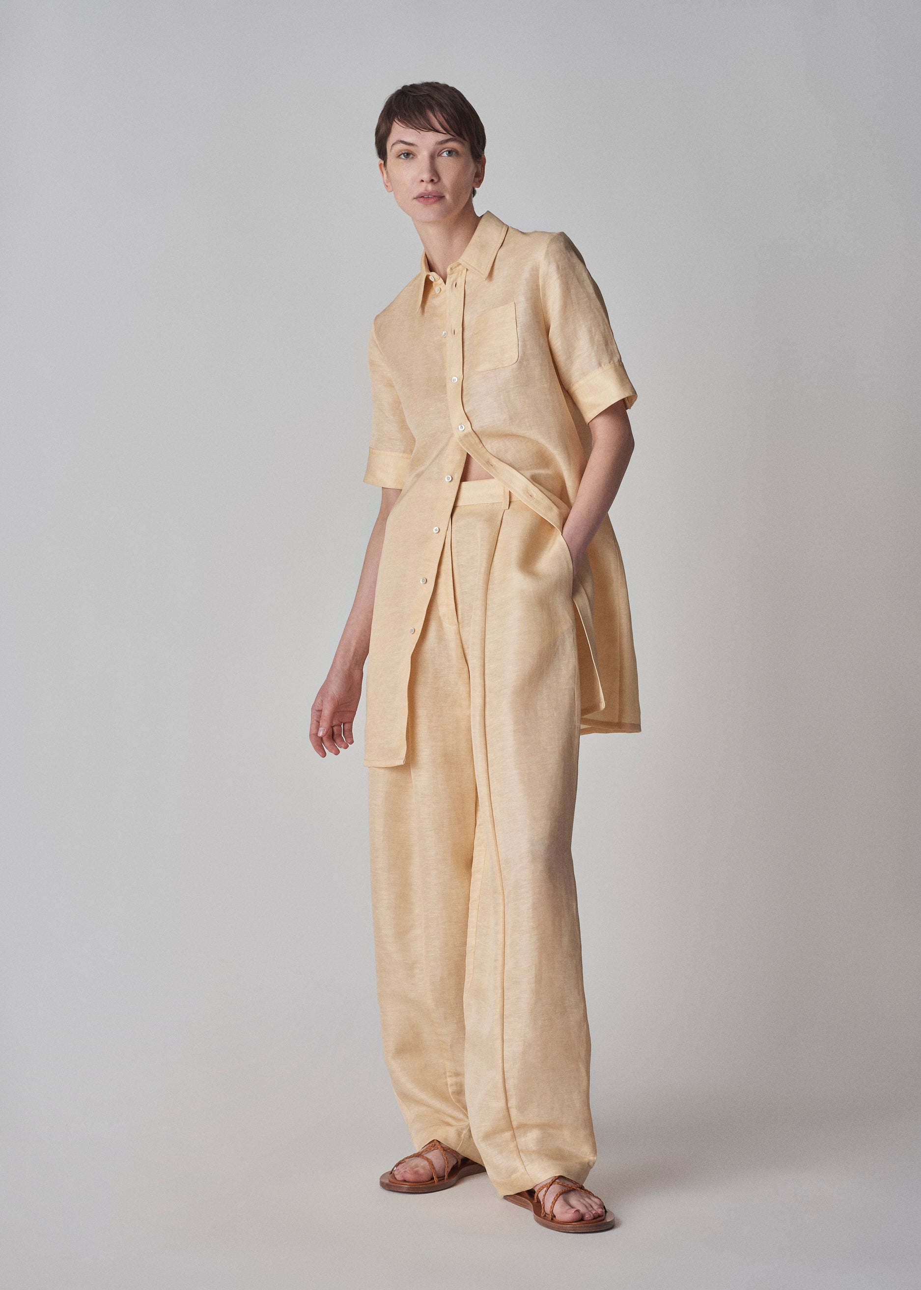 Egg Pant in Organza - Custard - CO Collections