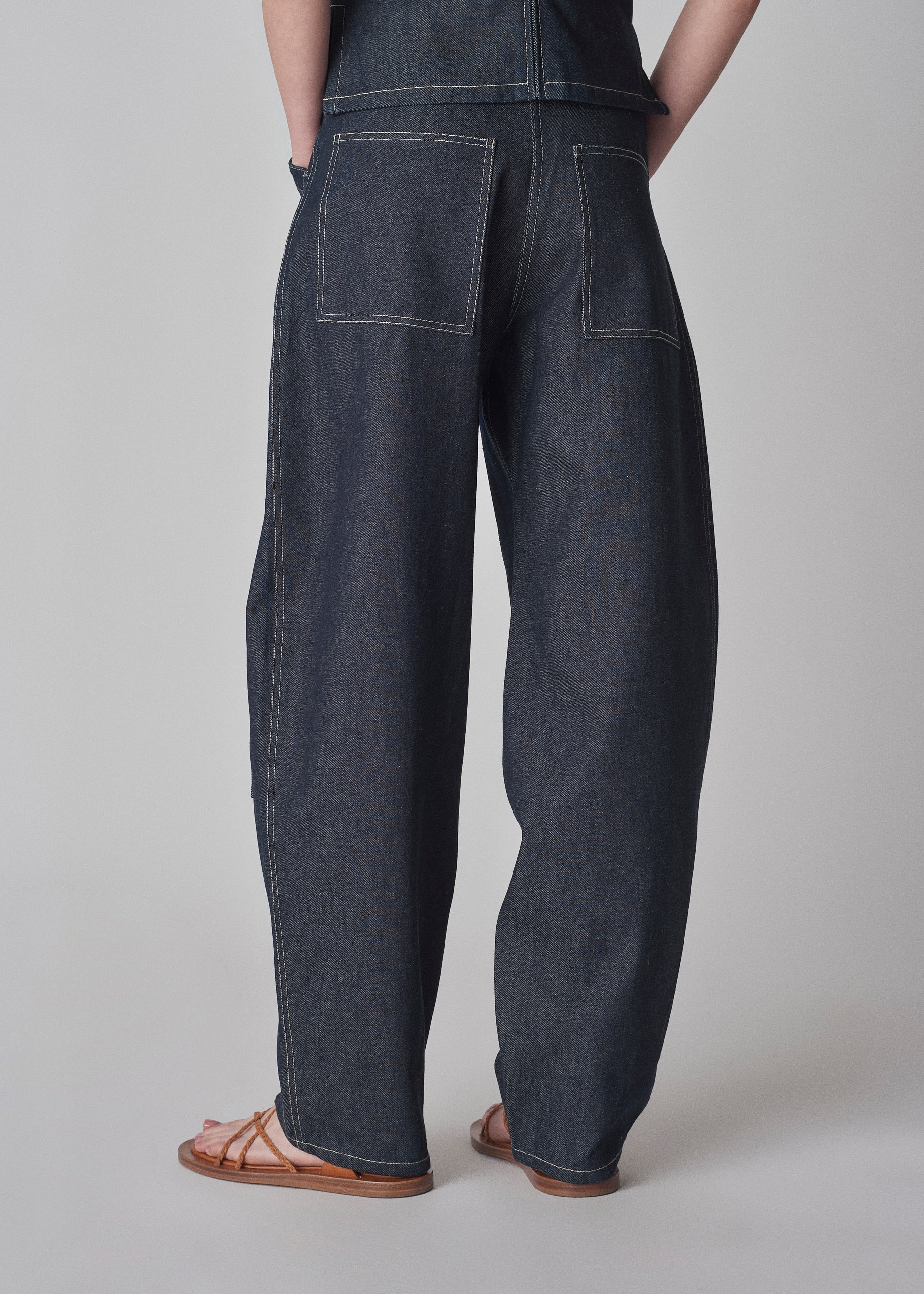 Workwear Patch Pocket Jean in Raw Denim - Indigo - CO Collections