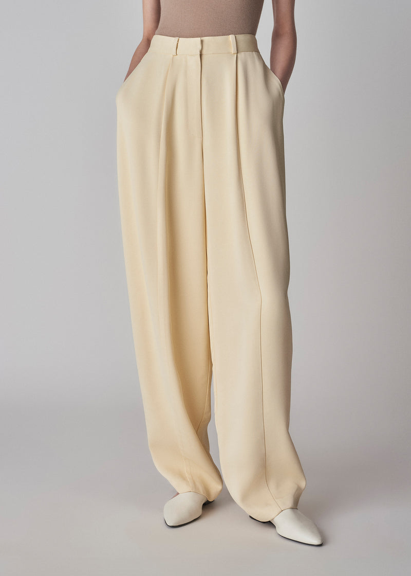 Egg Pant in Satin Crepe - Butter - CO