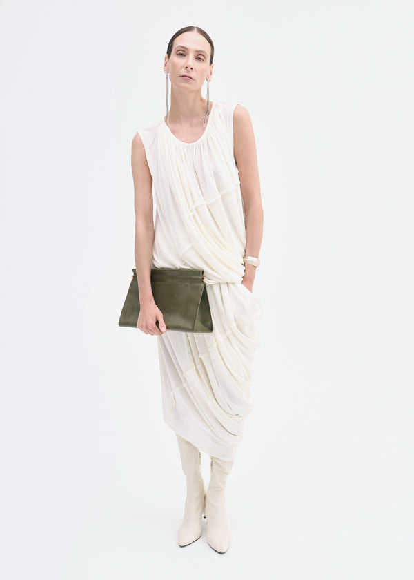 Draped Skirt in Crepe Jersey - Ivory - CO