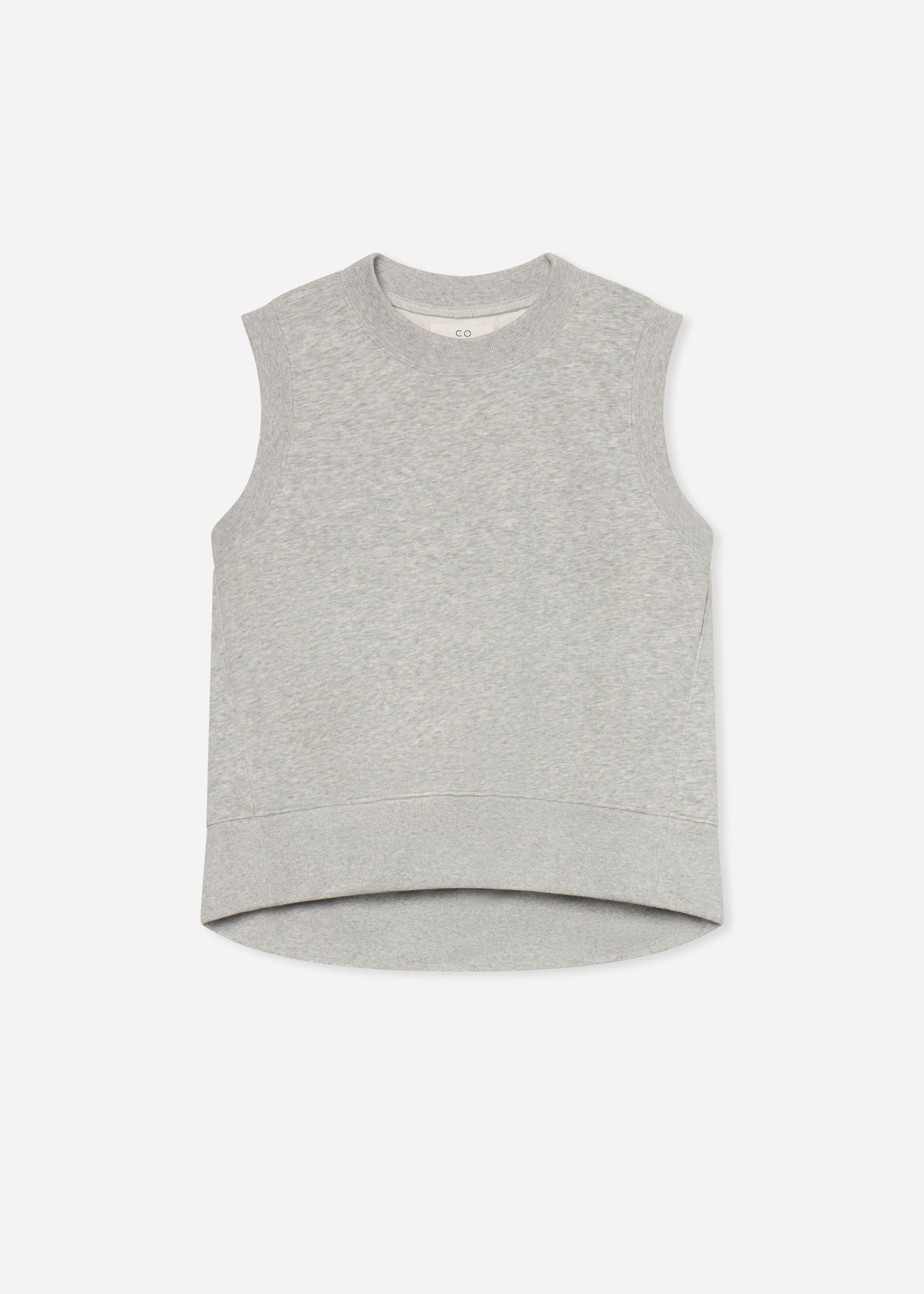 Sleeveless Sweatshirt in Scuba - Heather Grey
