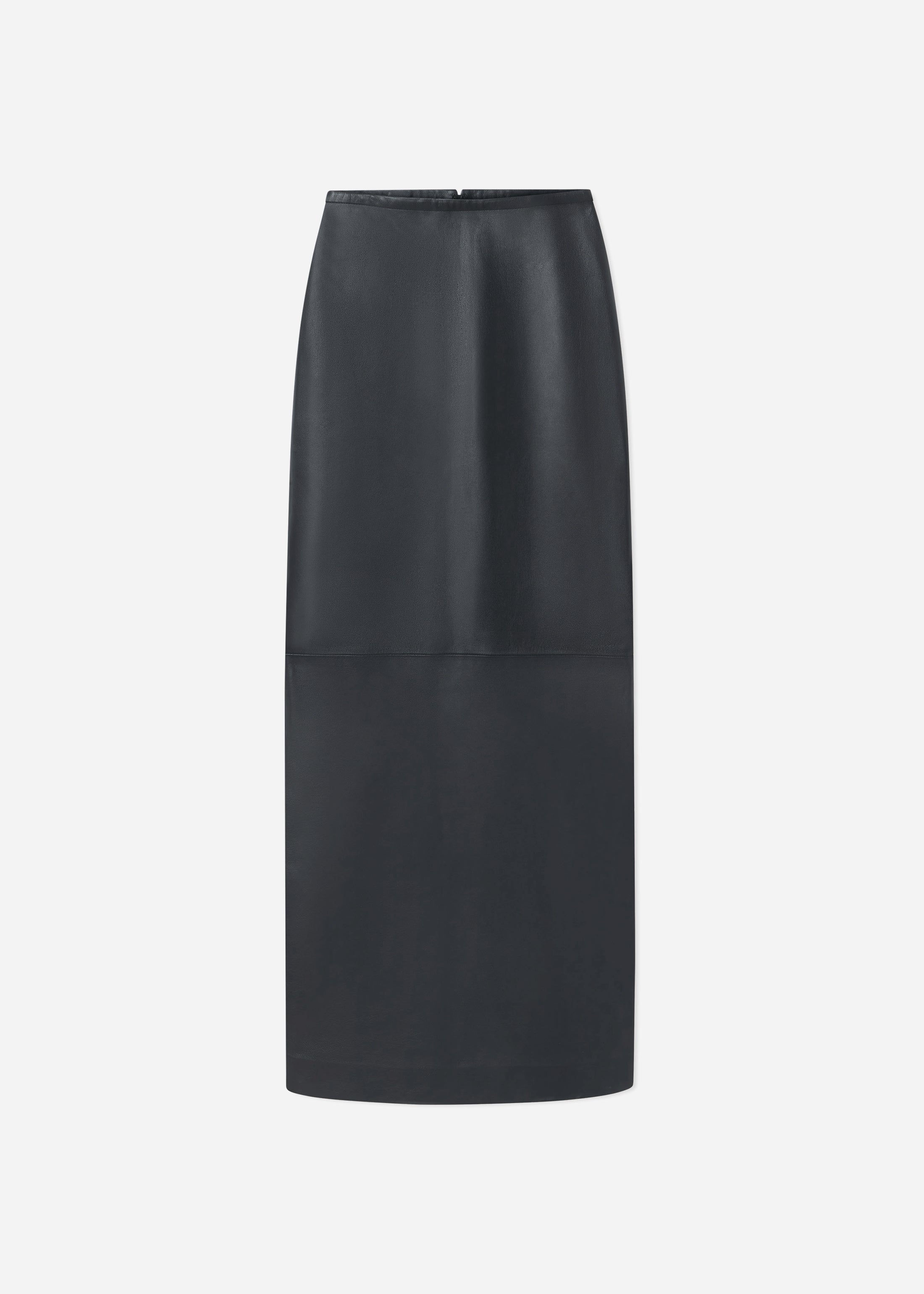 Full-Length Pencil Skirt in Leather - Black