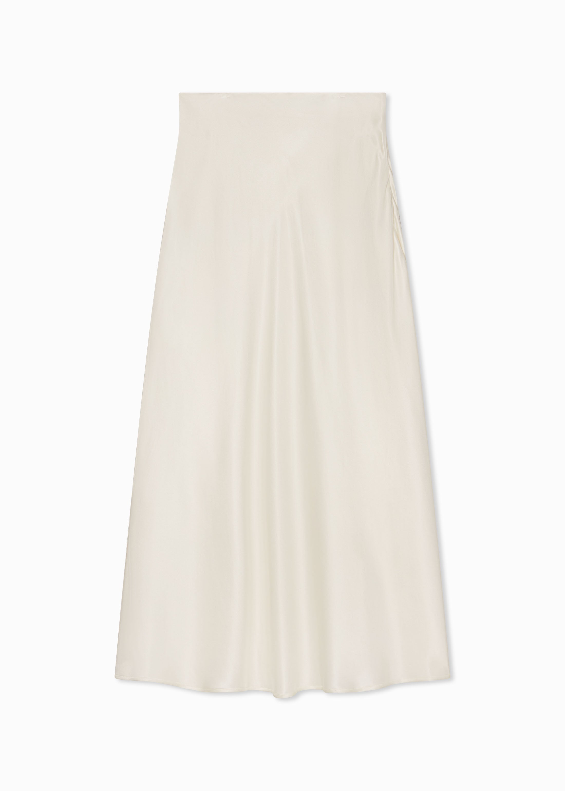 Bias Cut Slip Skirt in Silk - Ivory