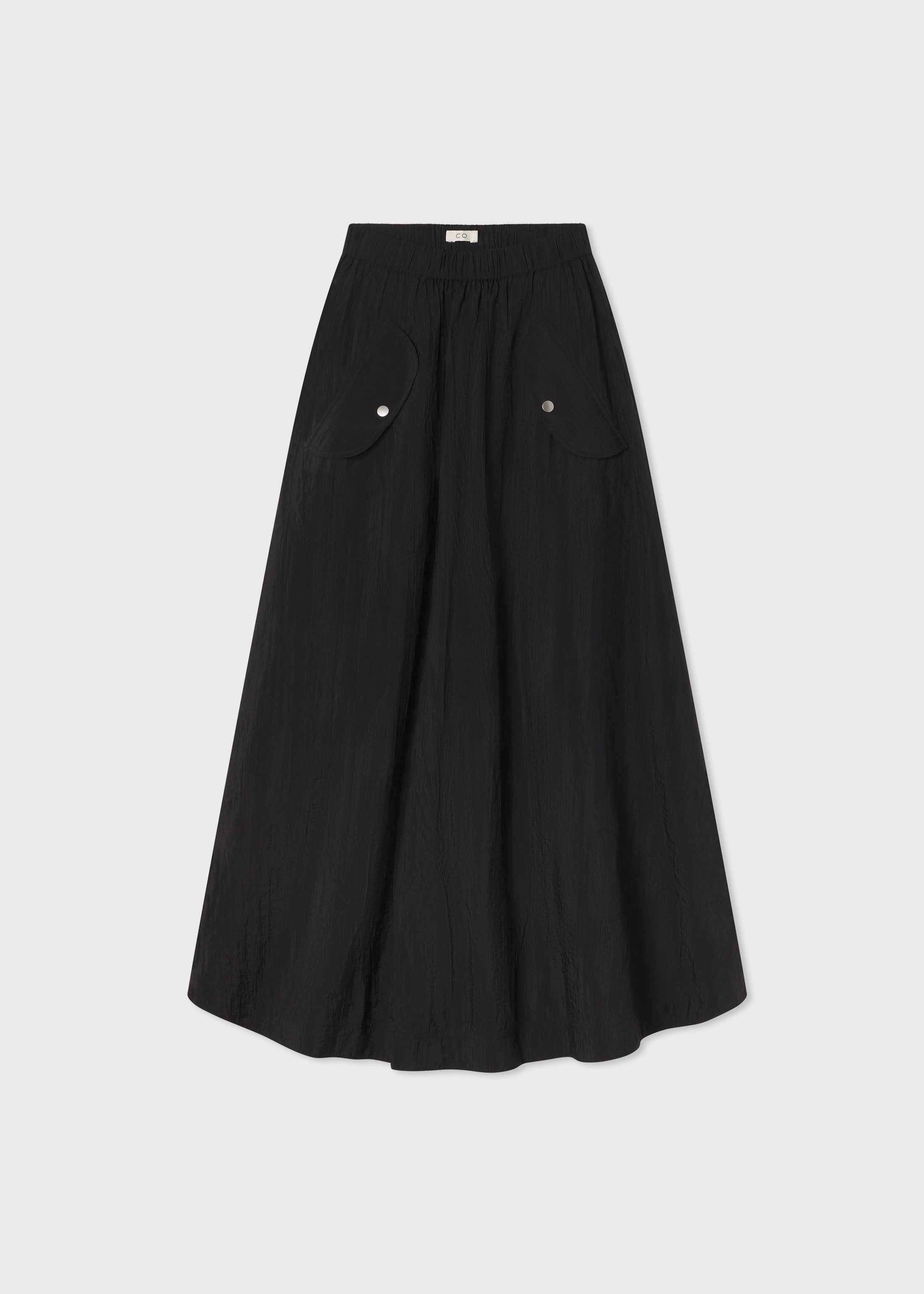 Parachute Skirt in Recycled Nylon - Black