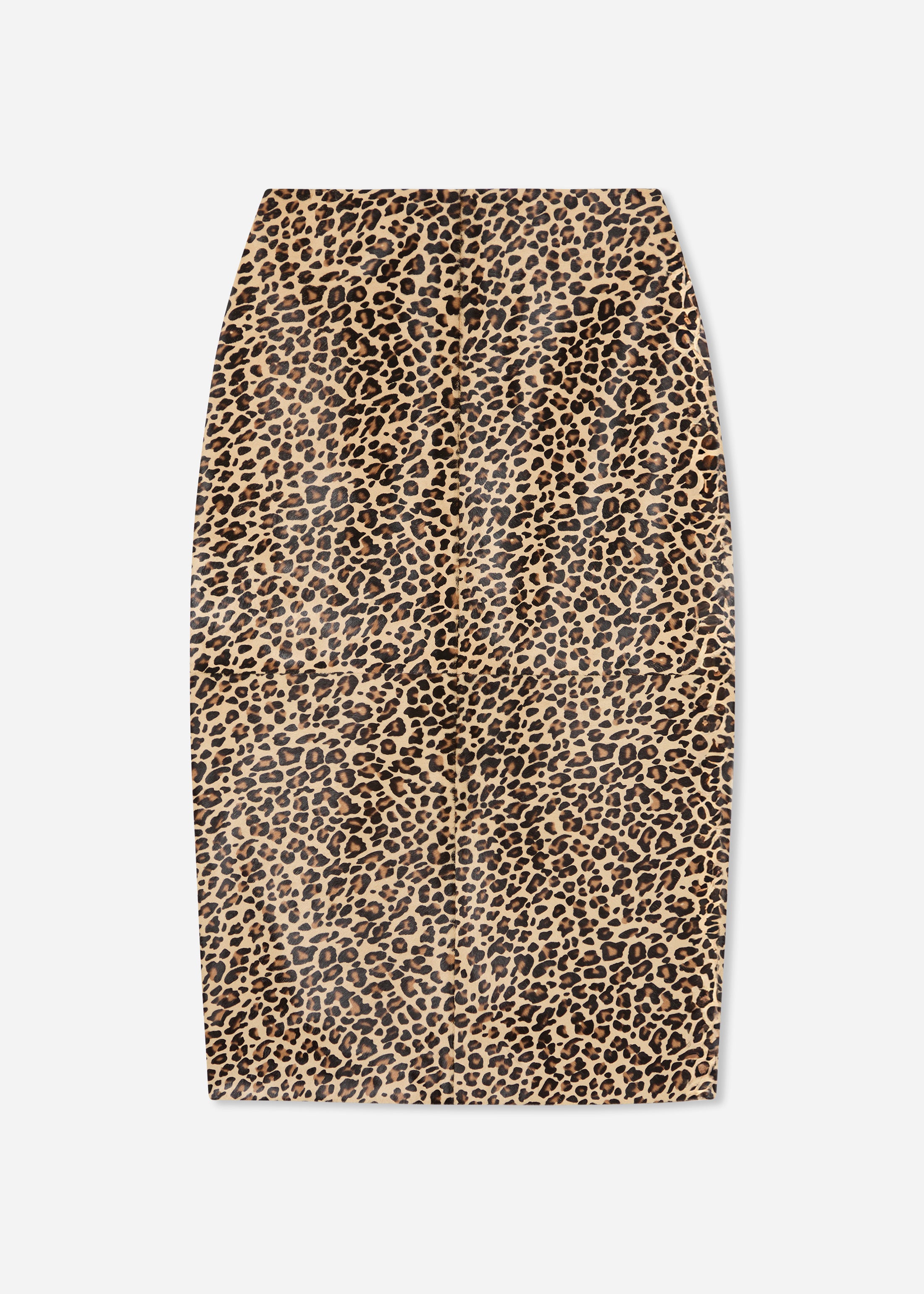 Leather Leopard Skirt in Calf Hair - Leopard