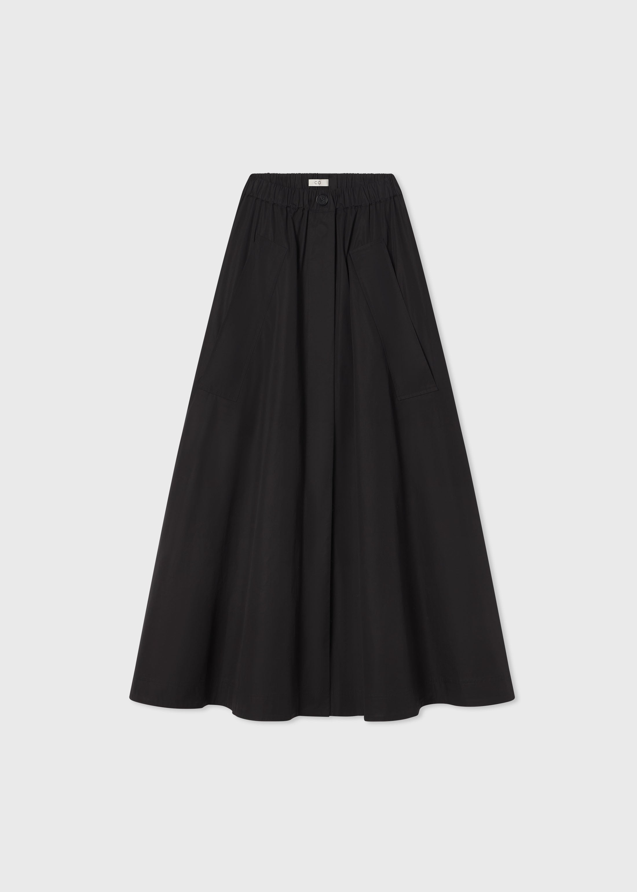 Parachute Skirt in Cotton Sateen - Black