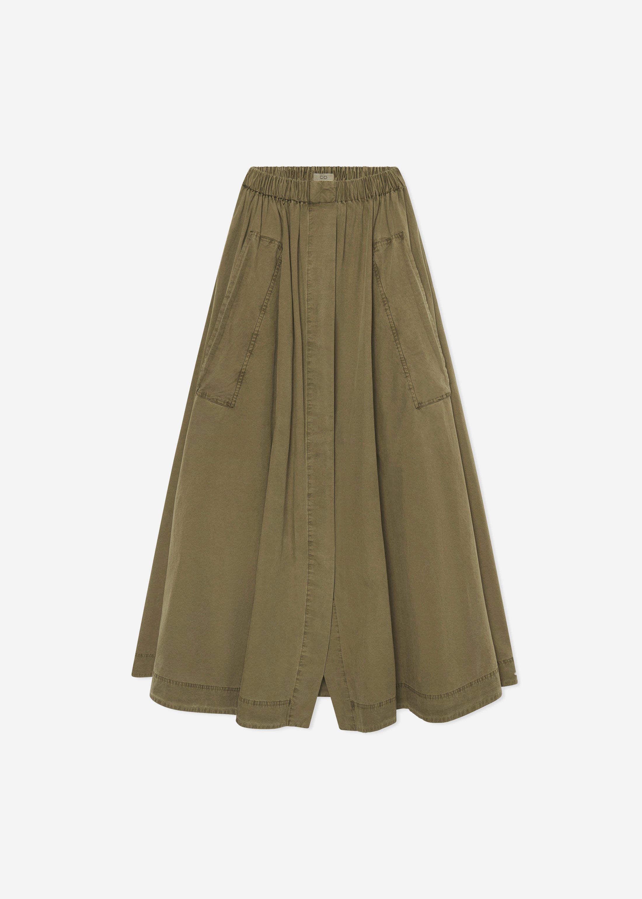 Parachute Skirt in Cotton Twill - Olive