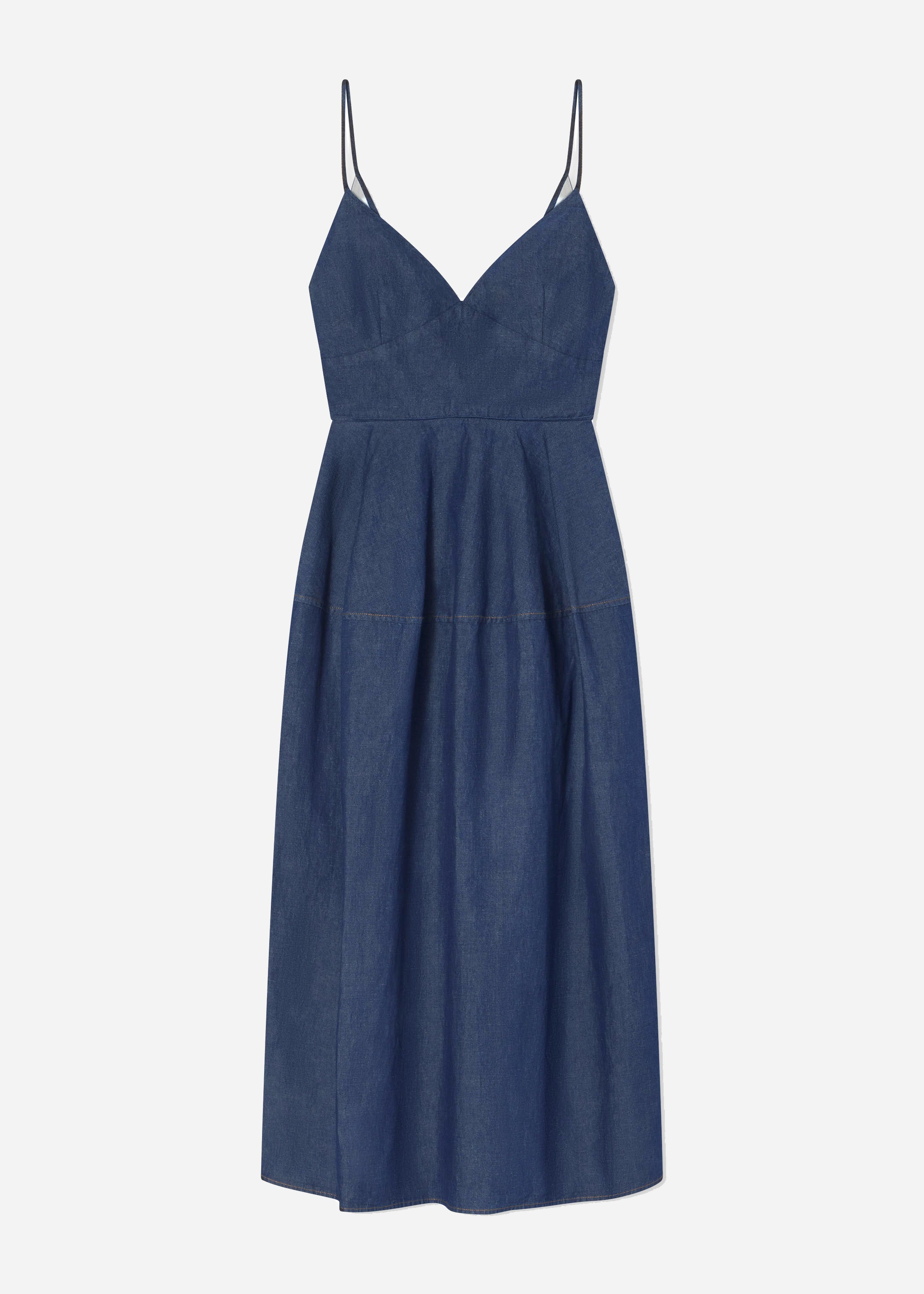 Camisole Dress in Chambray - Indigo