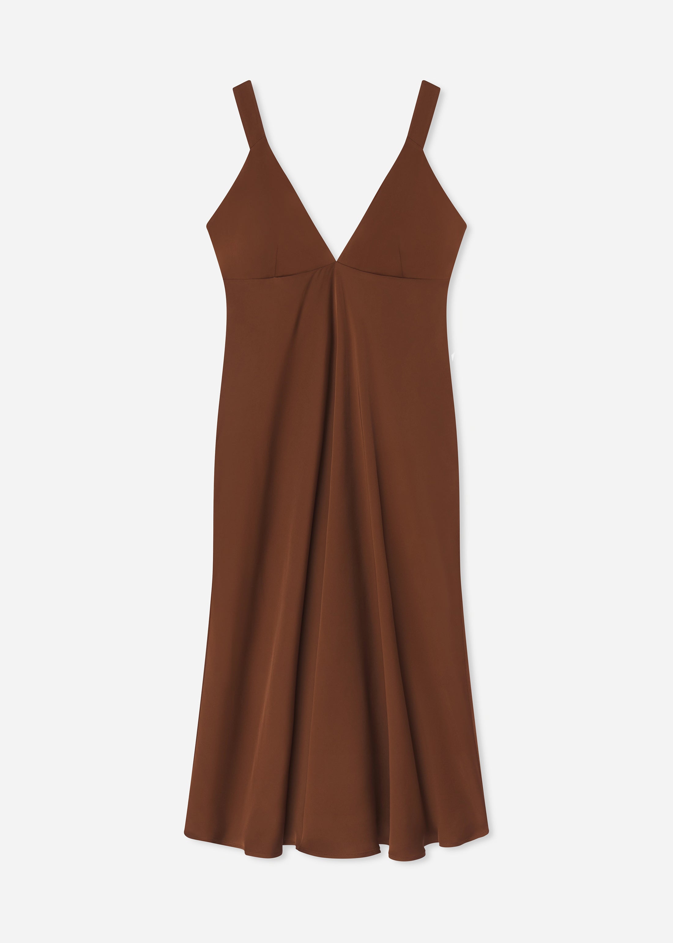 Silk Slip Midi Dress - Moose