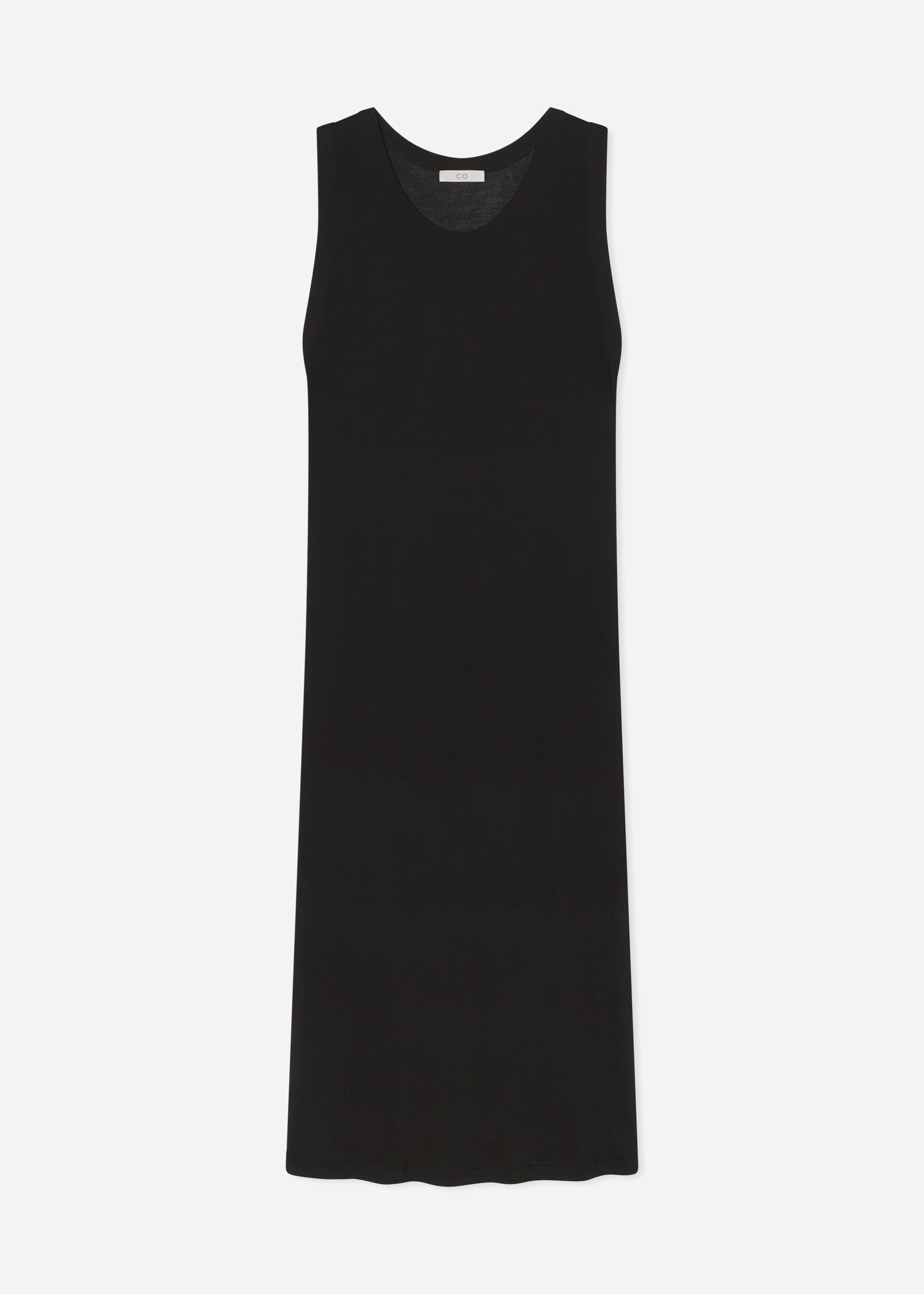 Tank Dress in Slub Jersey - Black