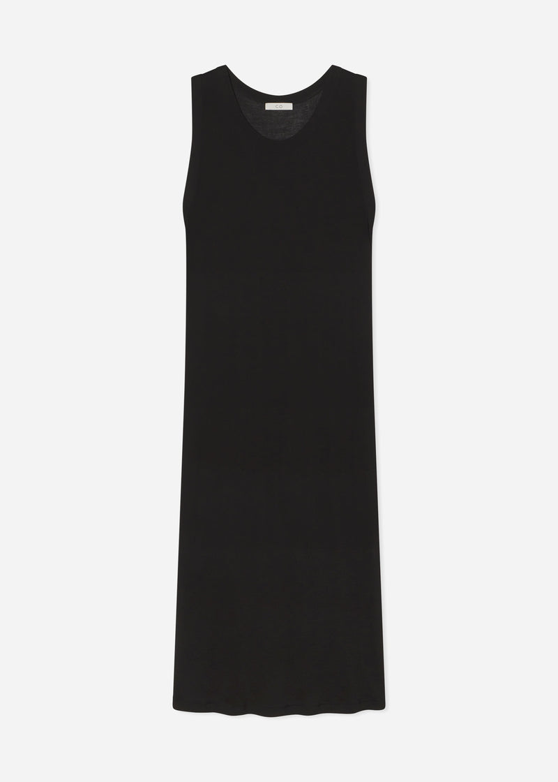 Tank Dress in Slub Jersey - Black - CO