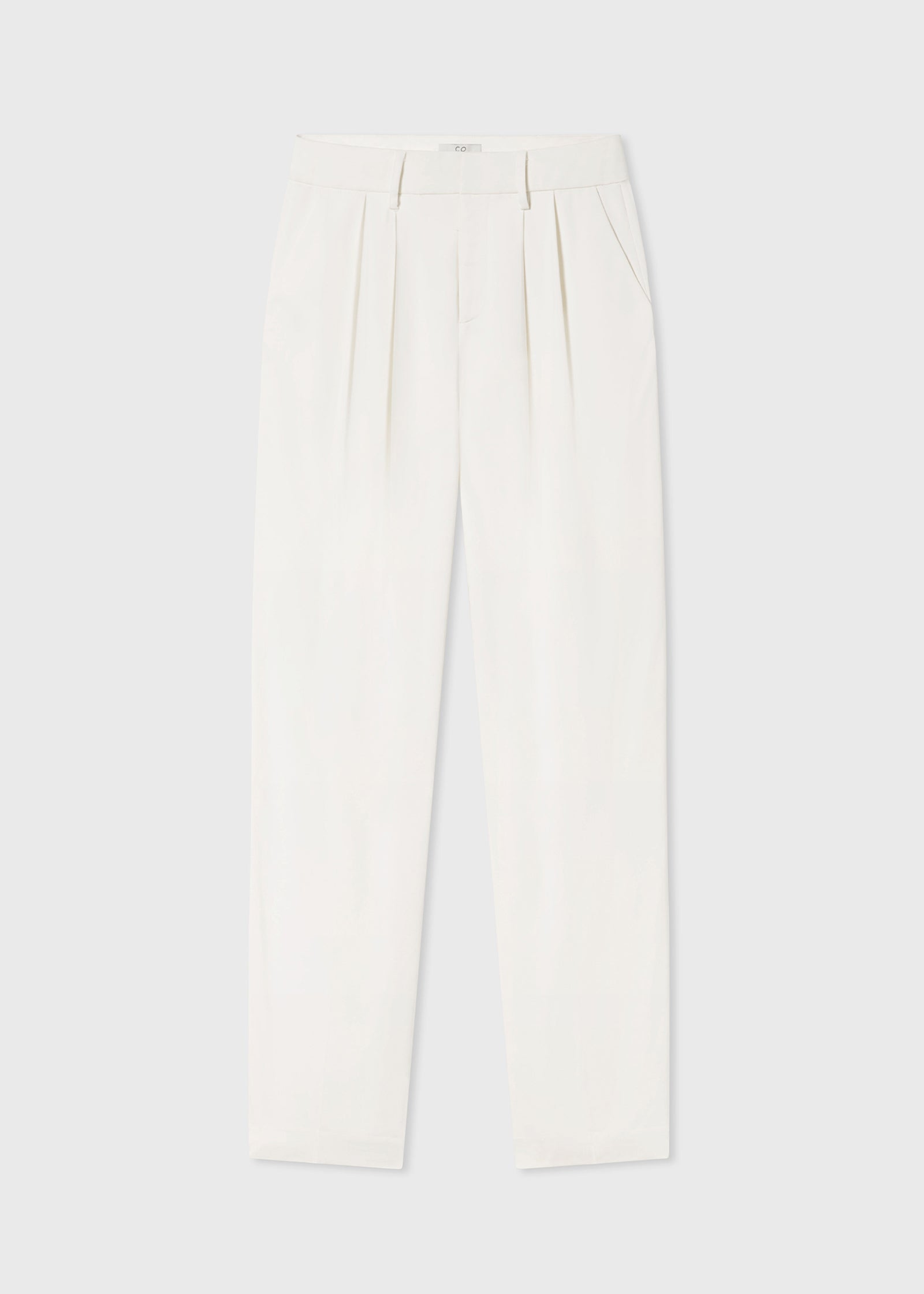 Classic Trouser in Stretch Viscose - Ivory