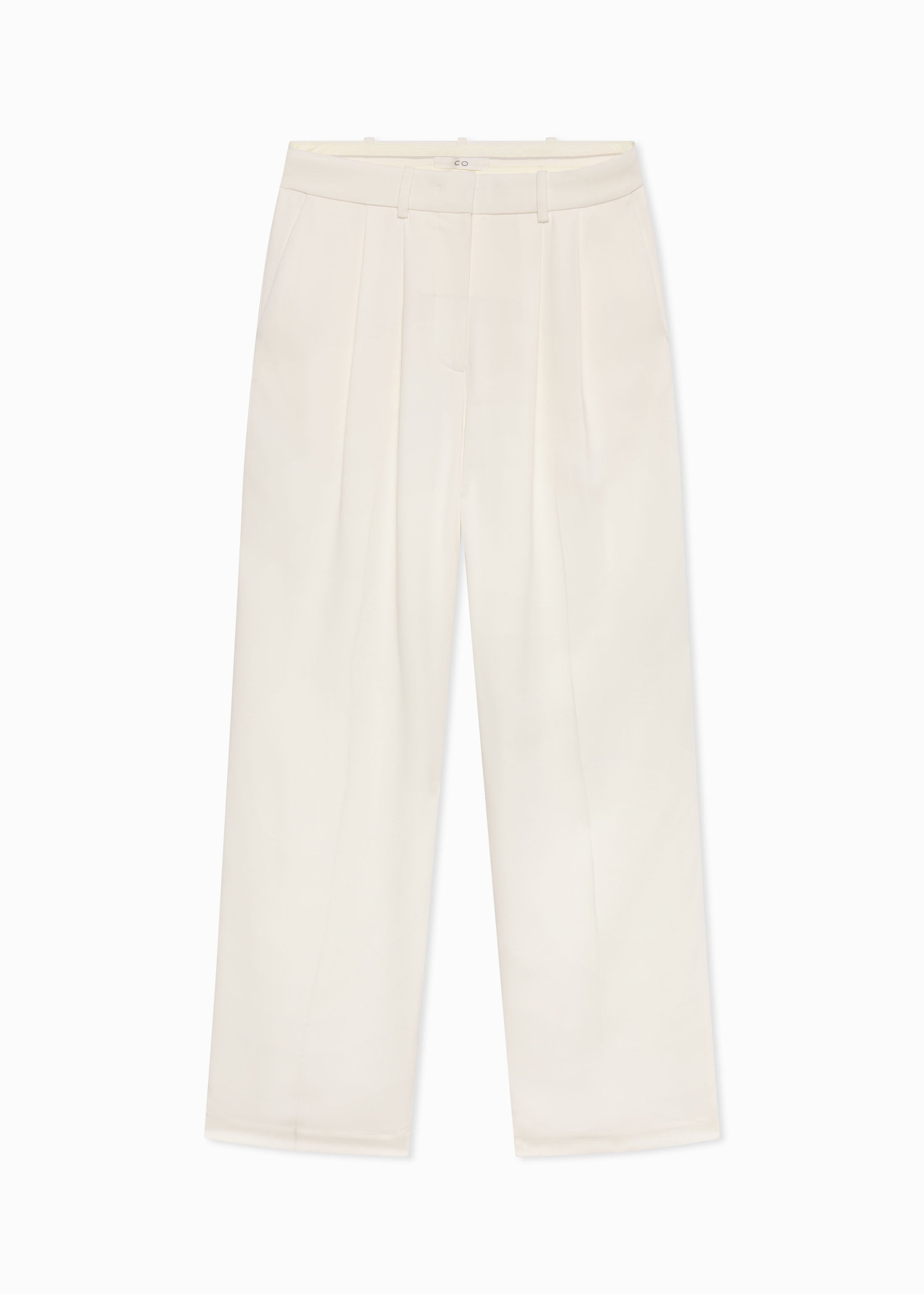 Classic Trouser in Stretch Viscose - Ivory
