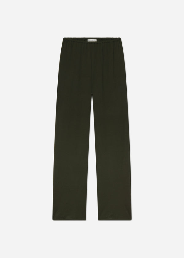 Pull Up Pant in Fine Cashmere  – Olive - CO