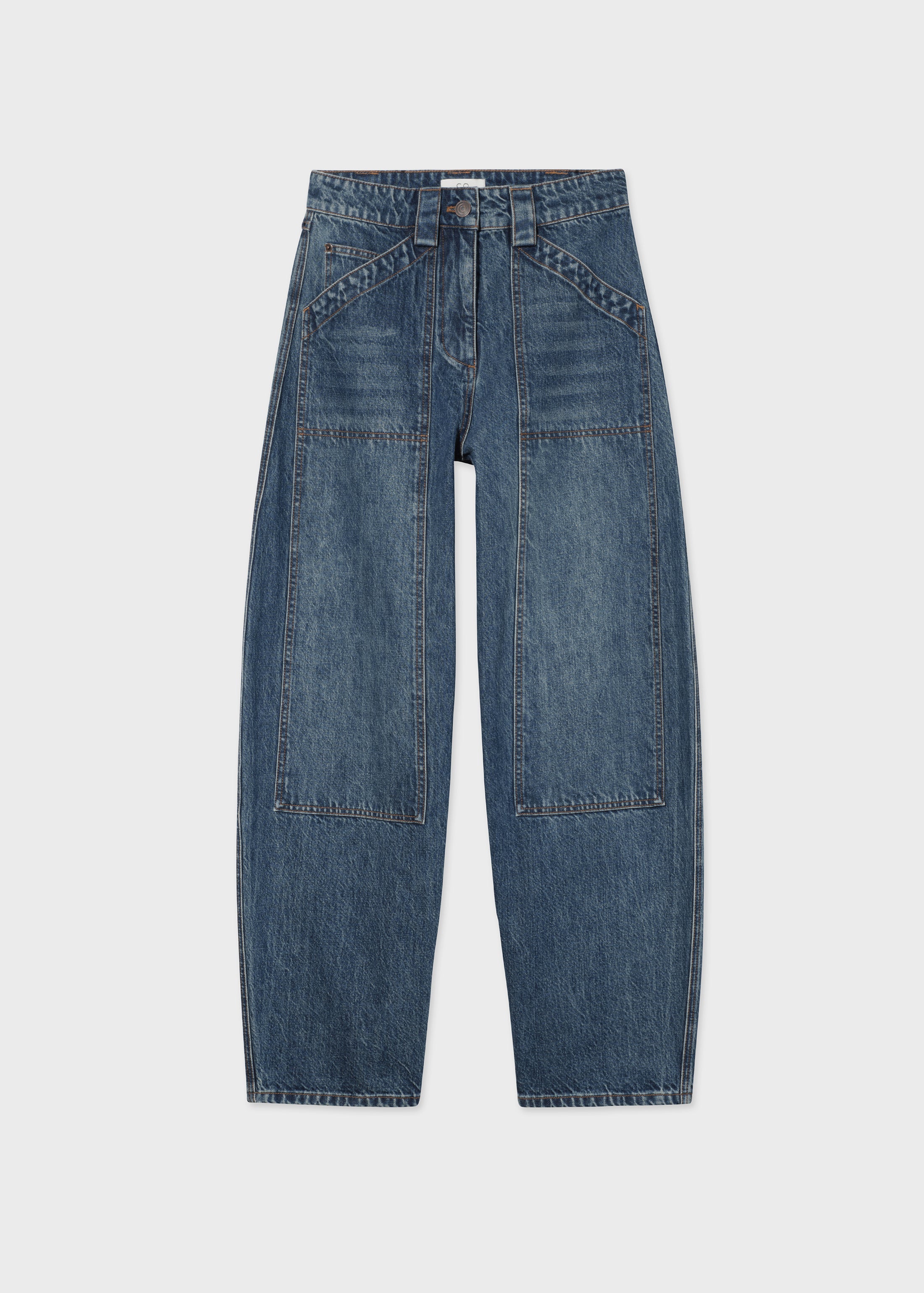 Denim Patch Pocket Pant - Indigo