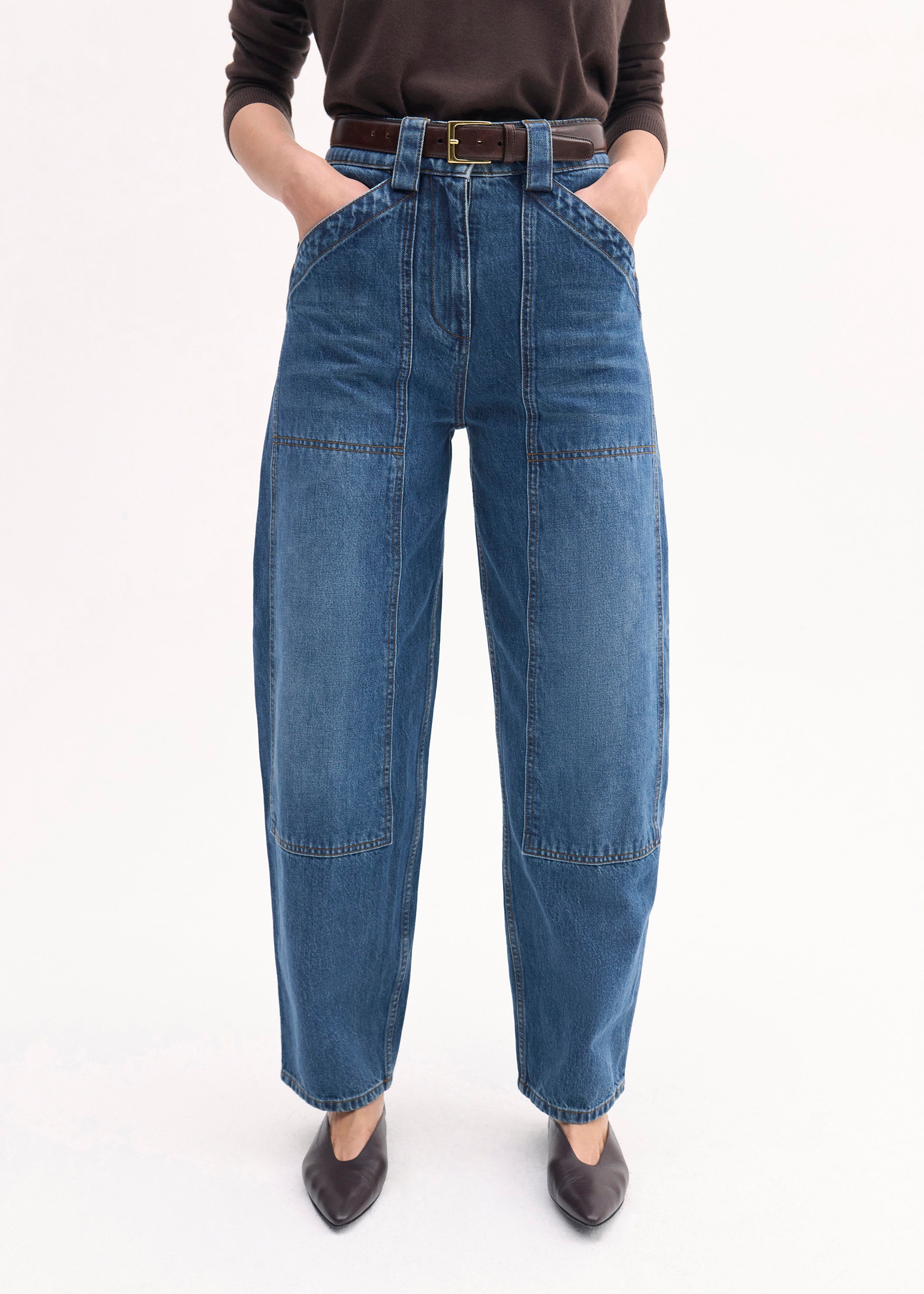 Denim Patch Pocket Pant - Indigo