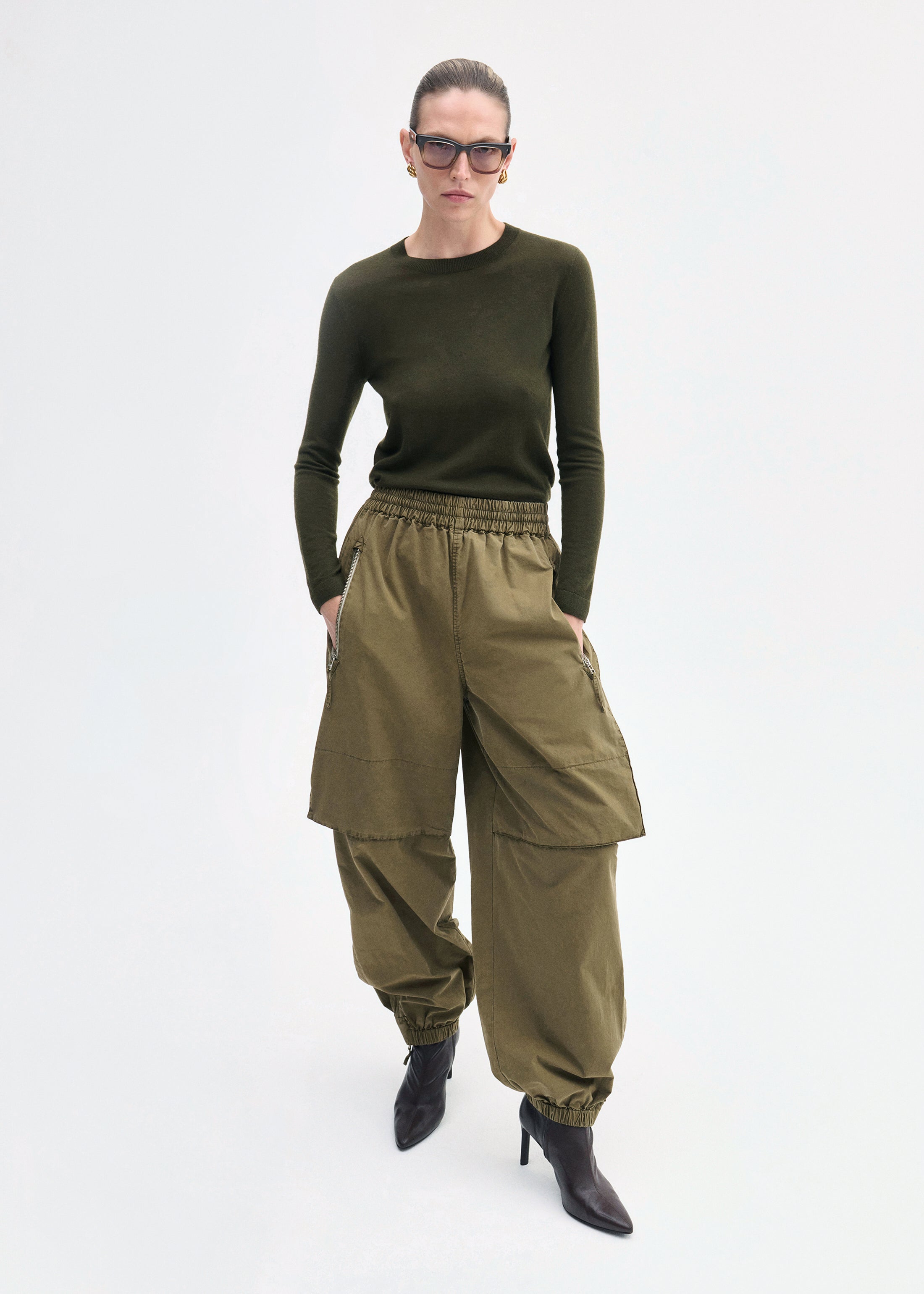 Utility Pant in Cotton Twill - Olive