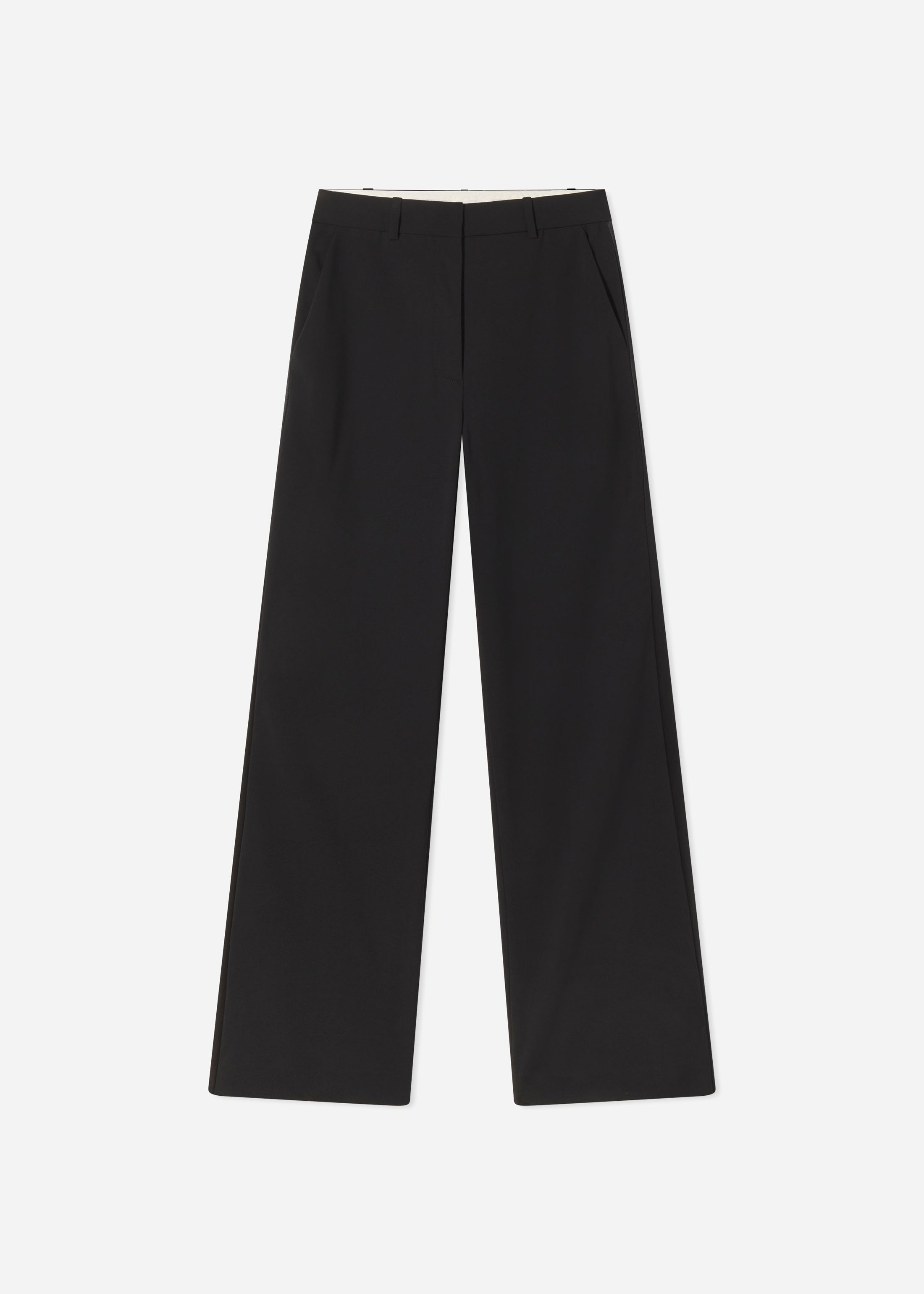 Tuxedo Pant in Wool and Silk - Black