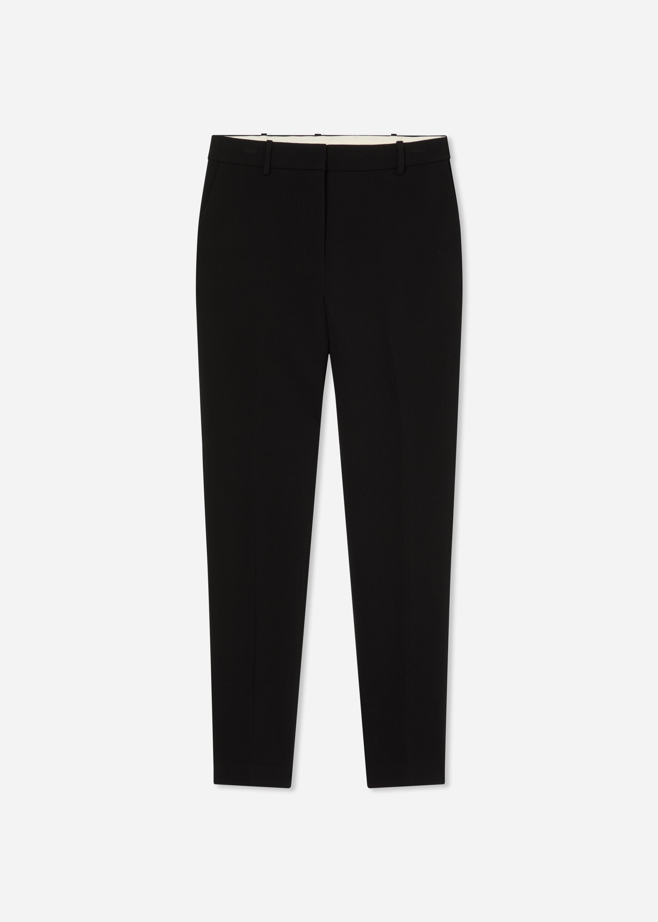 Tailored Pipe Legged Trouser in Cotton - Black